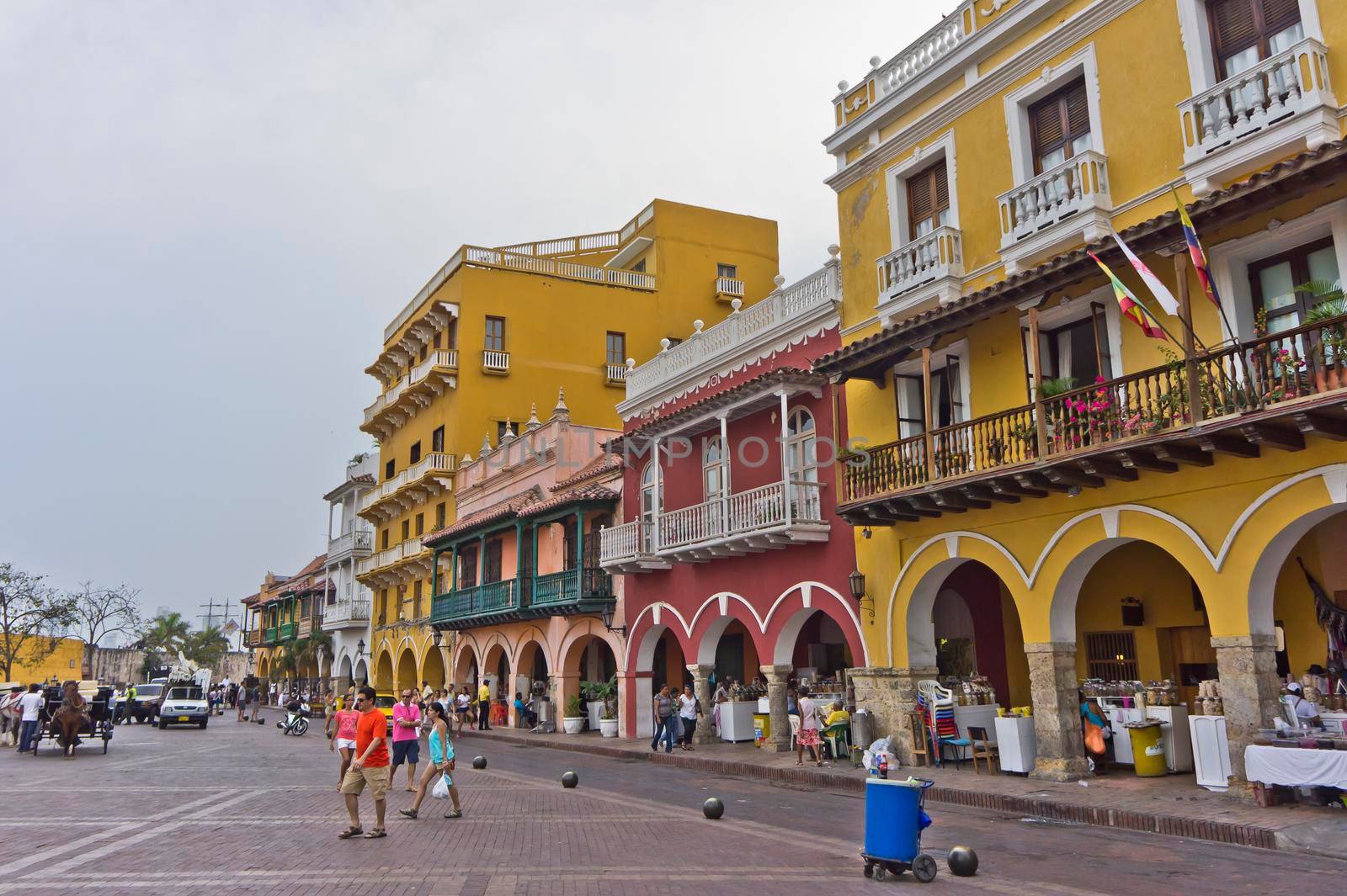 Cartagena, Old city street view, Colombia, South America by giannakisphoto