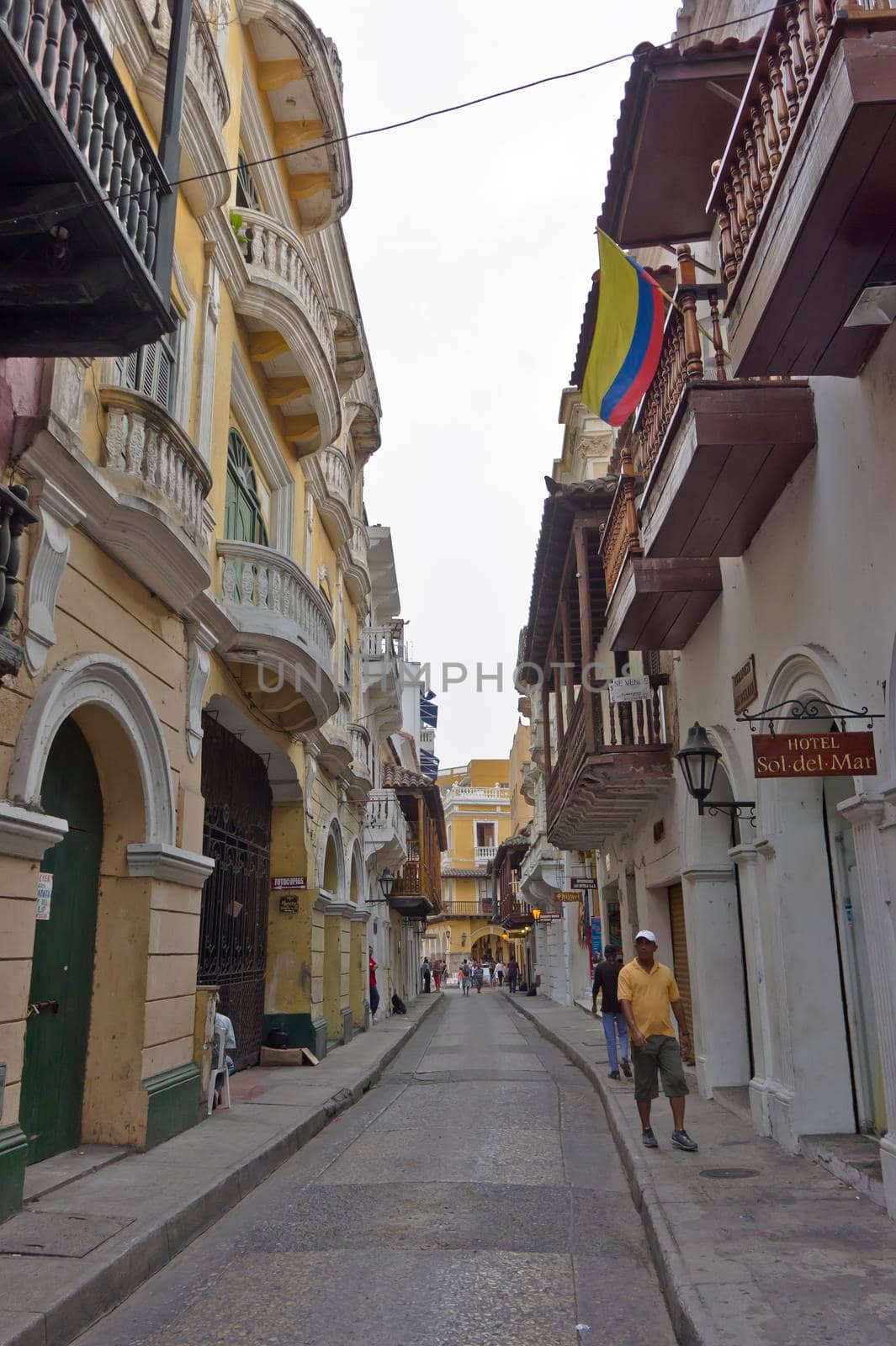 Cartagena, Old city street view, Colombia, South America by giannakisphoto