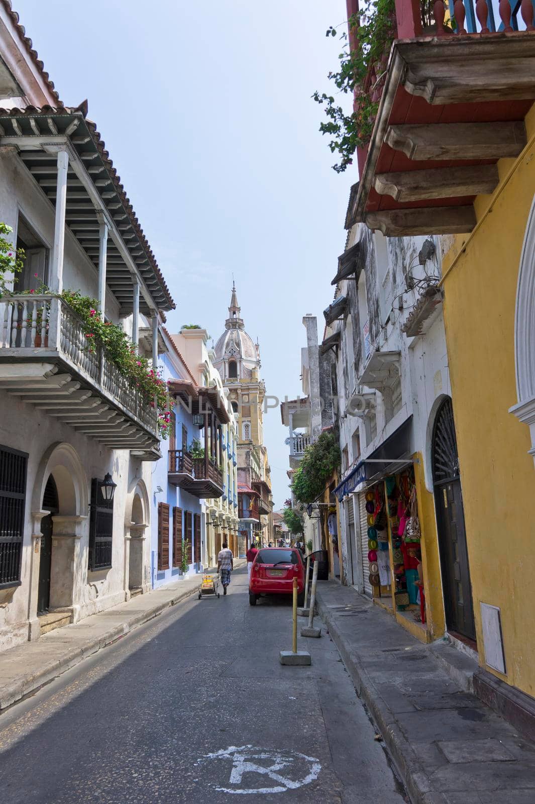 Cartagena, Old city street view, Colombia, South America