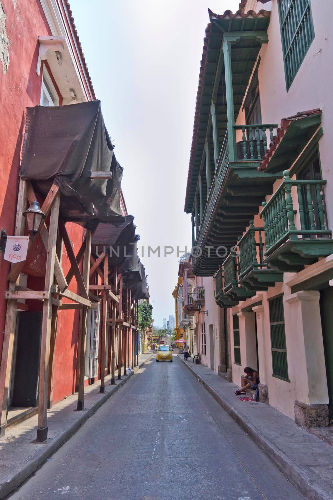 Cartagena, Old city street view, Colombia, South America by giannakisphoto