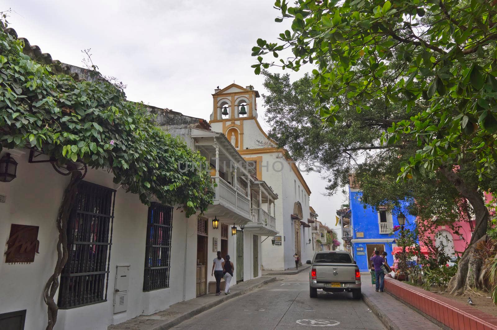 Cartagena, Old city street view, Colombia, South America