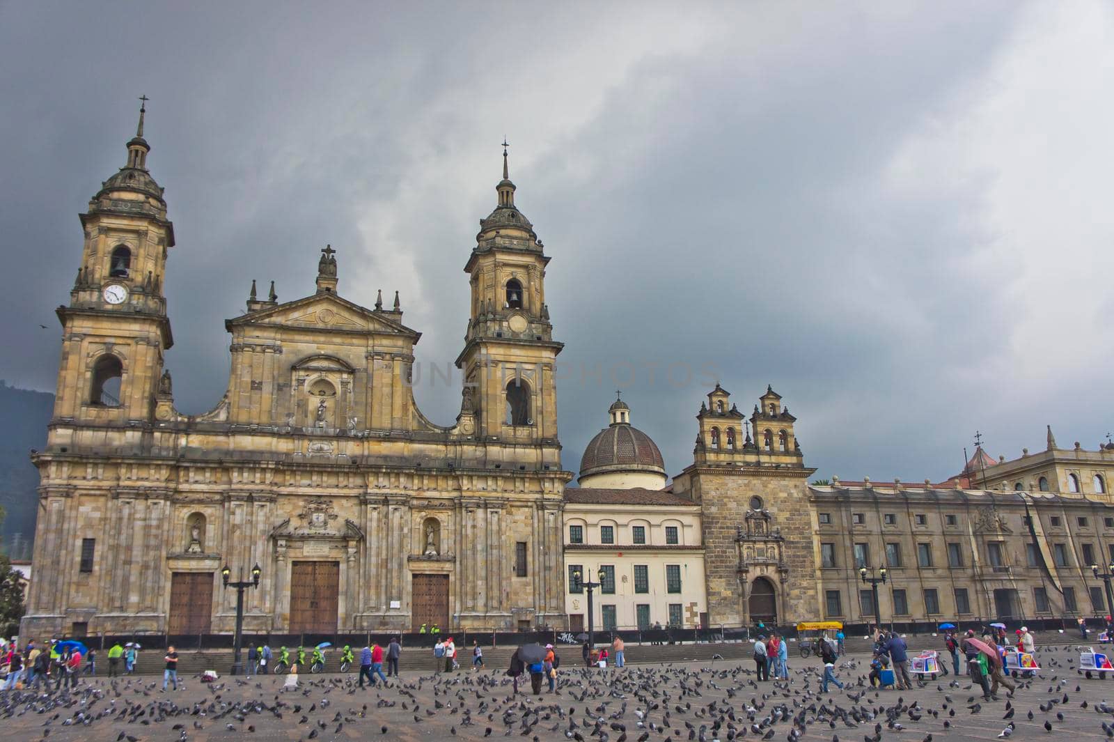 Bogota, Bolivar Square, Old city street view, Colombia, South America by giannakisphoto