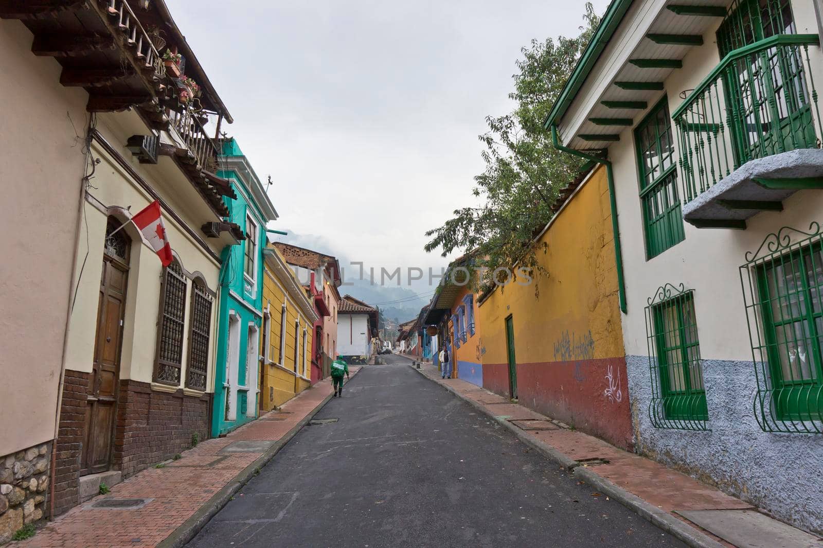 Bogota, Old city street view, Colombia, South America by giannakisphoto