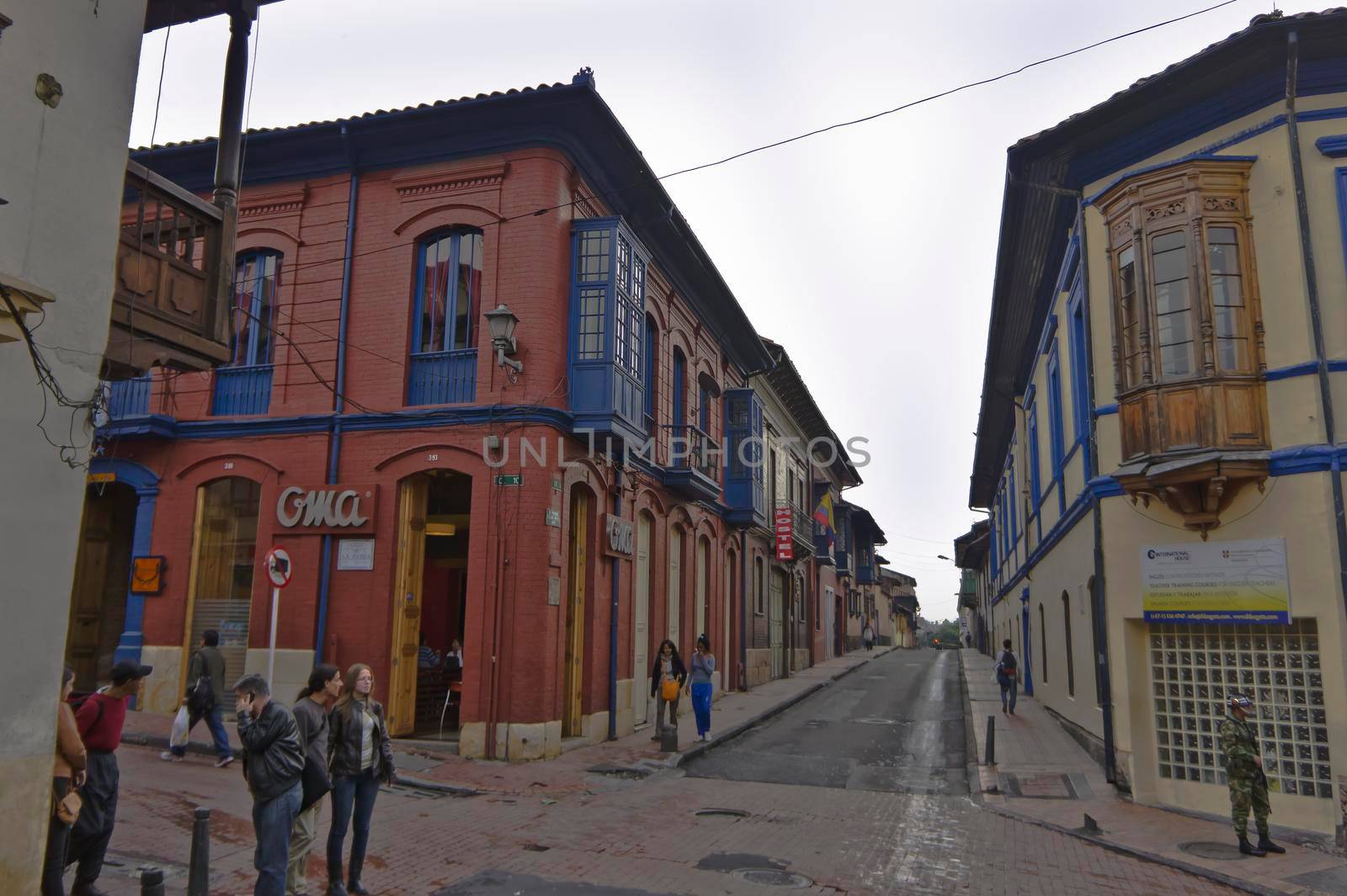Bogota, Old city street view, Colombia, South America by giannakisphoto