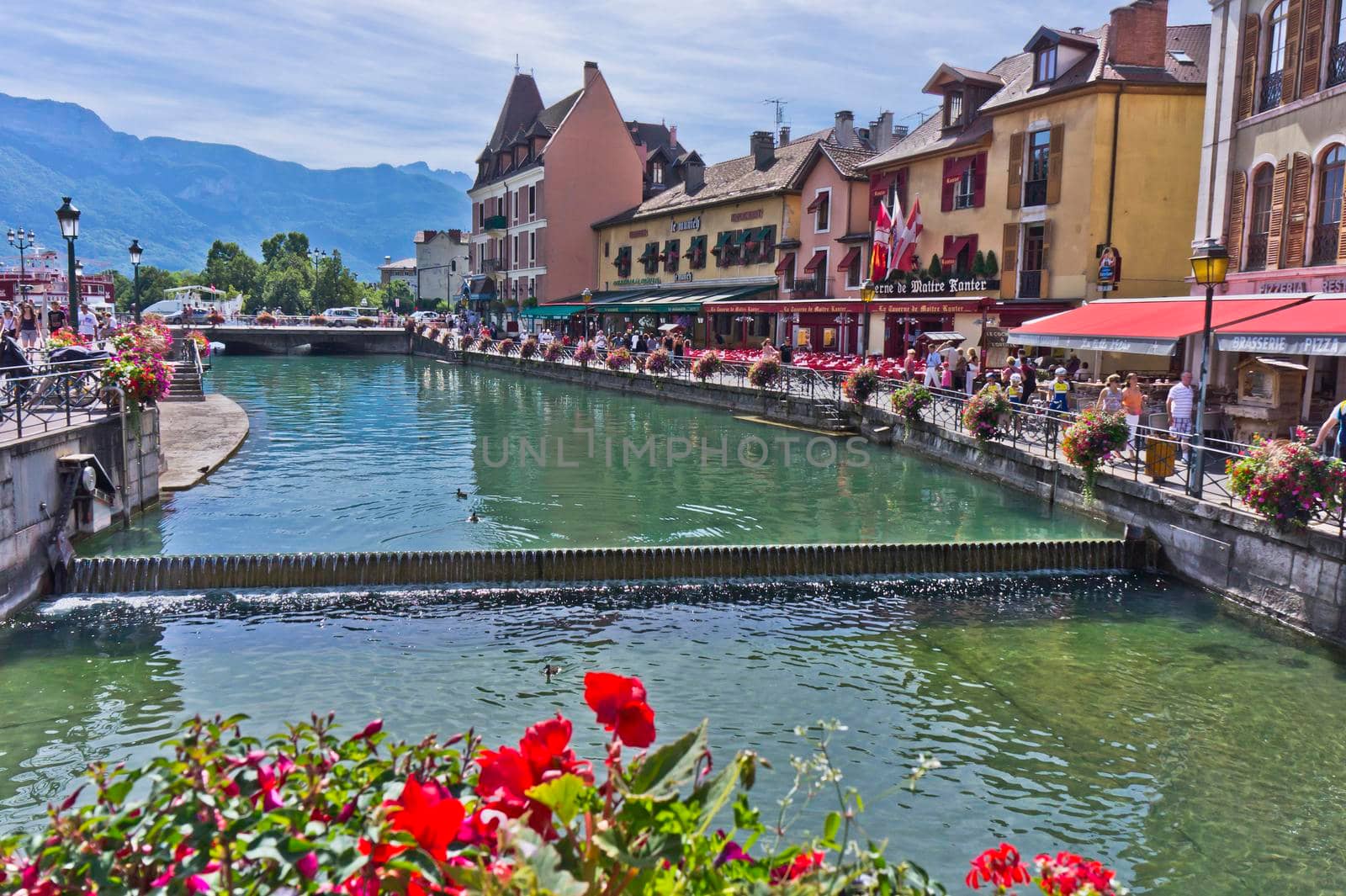 Annecy in Alps, Old city canal view, France