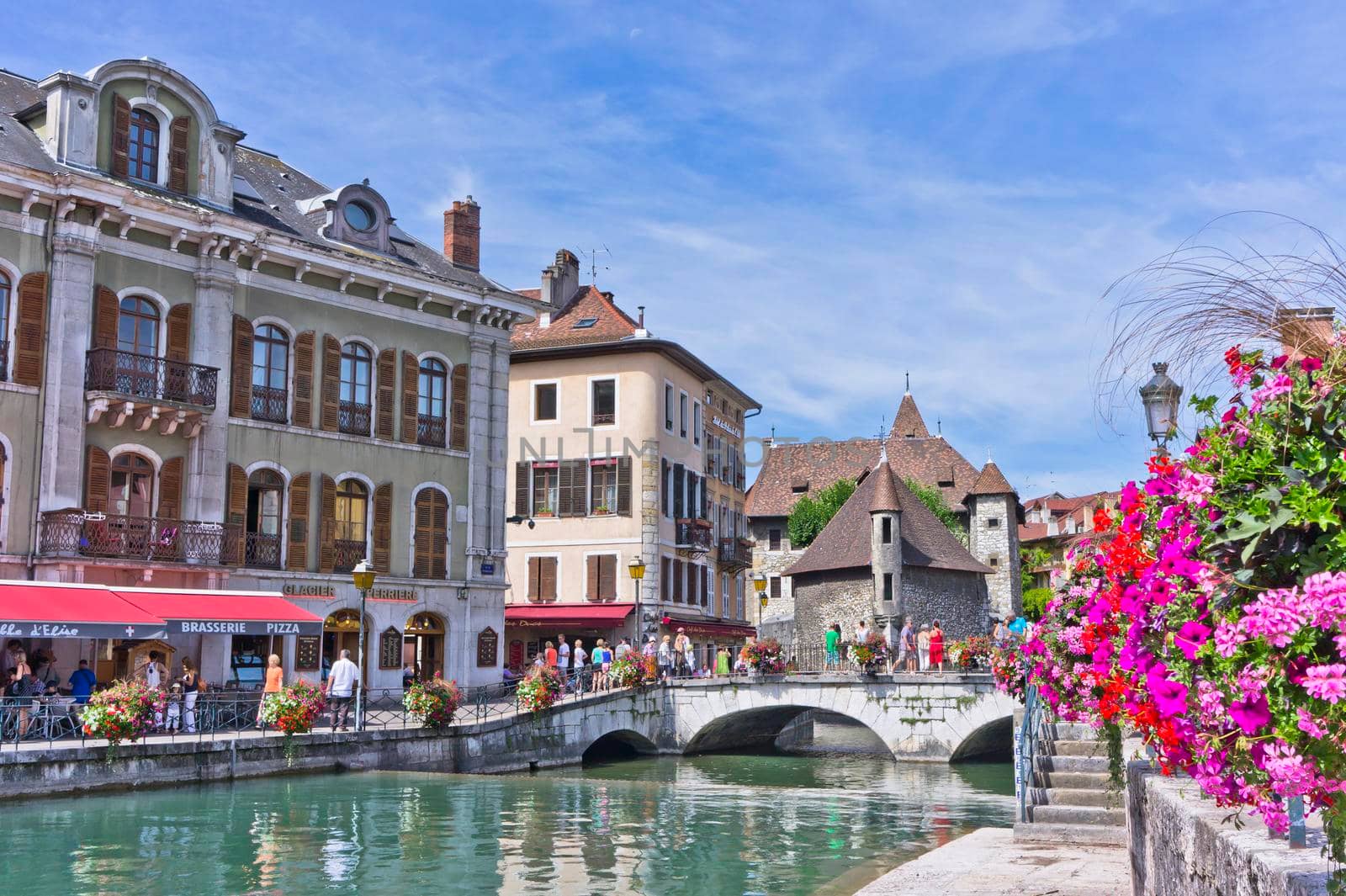 Annecy in Alps, Old city canal view, France