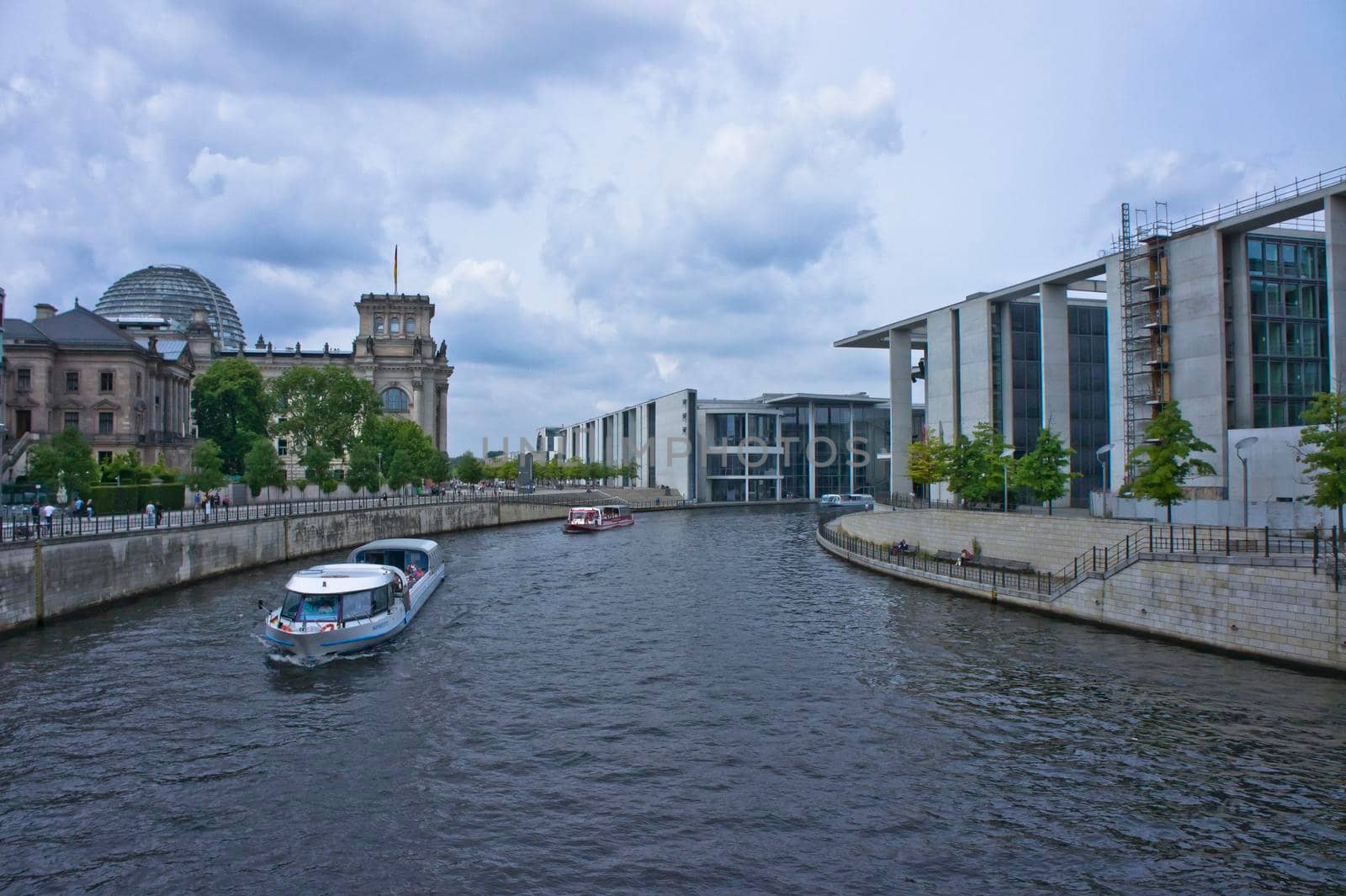 Berlin, Old city sunset view by the river Spree,  Germany, Europe by giannakisphoto