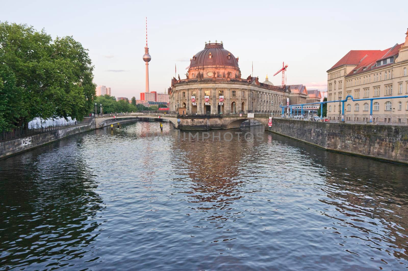 Berlin, Old city sunset view by the river Spree,  Germany, Europe by giannakisphoto