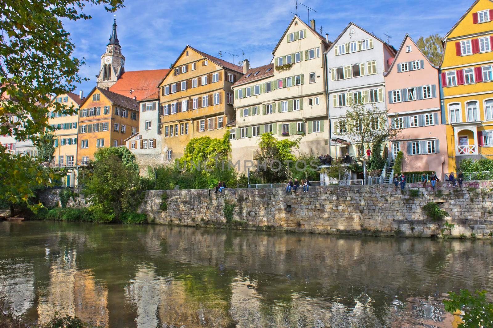 Tübingen, Old city view by the river, Germany