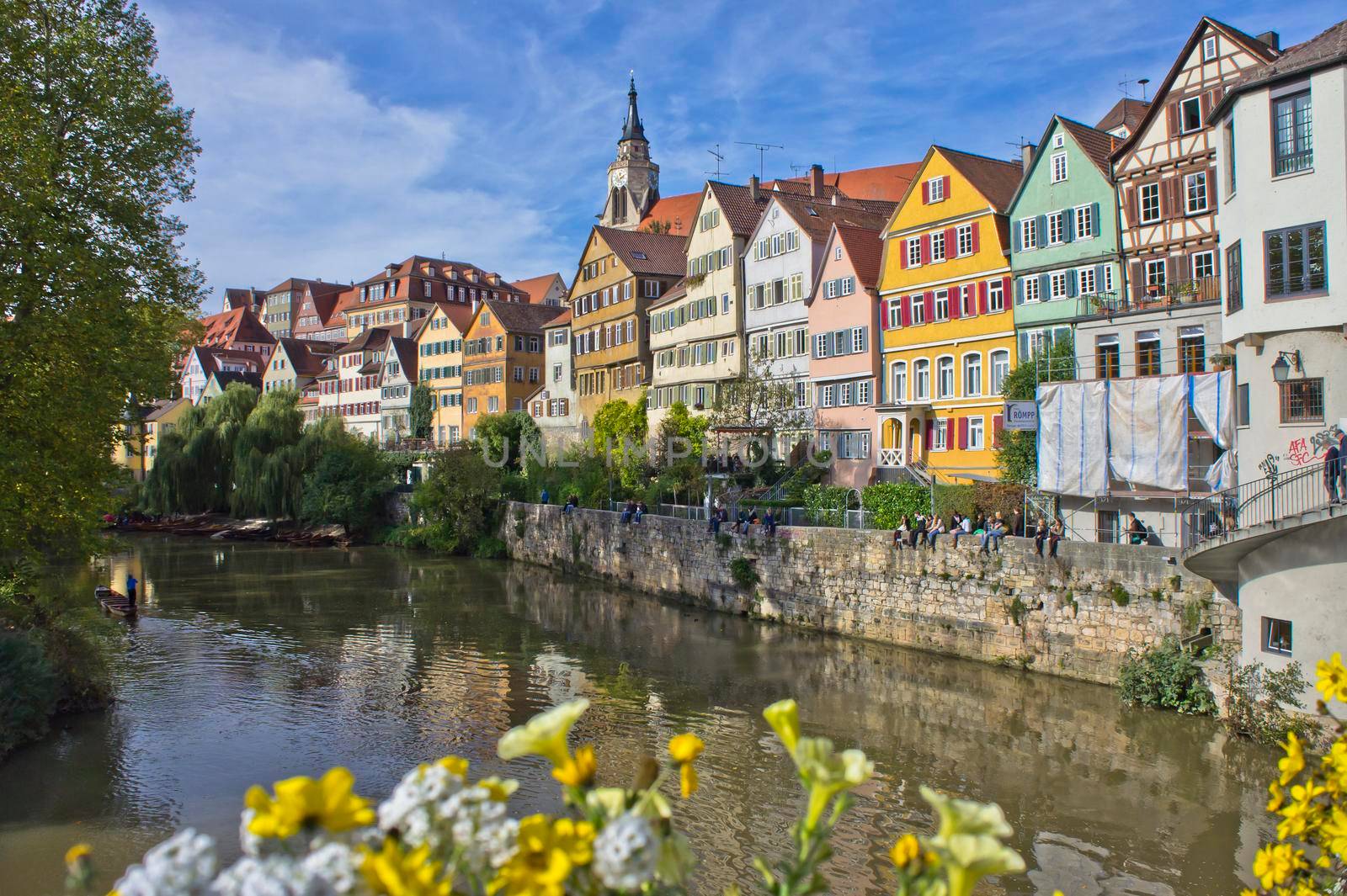 Tübingen, Old city view by the river, Germany