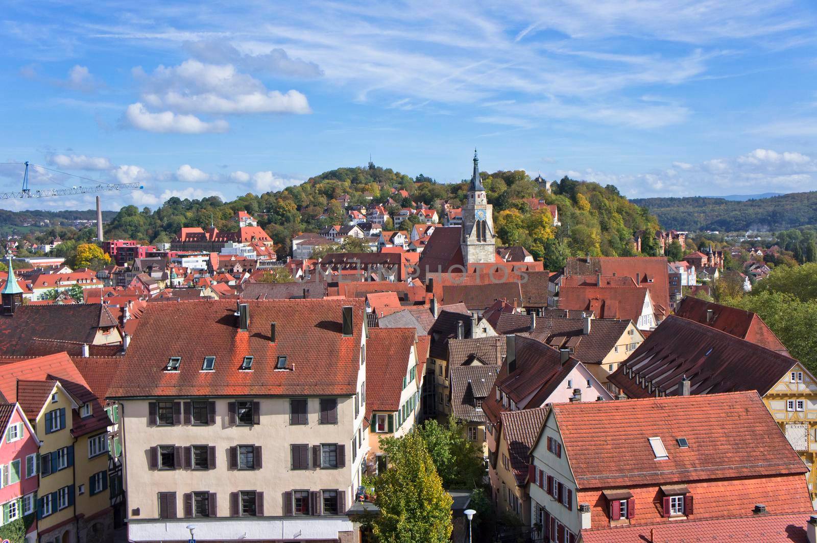 Tübingen, Old city view from the hill, Germany