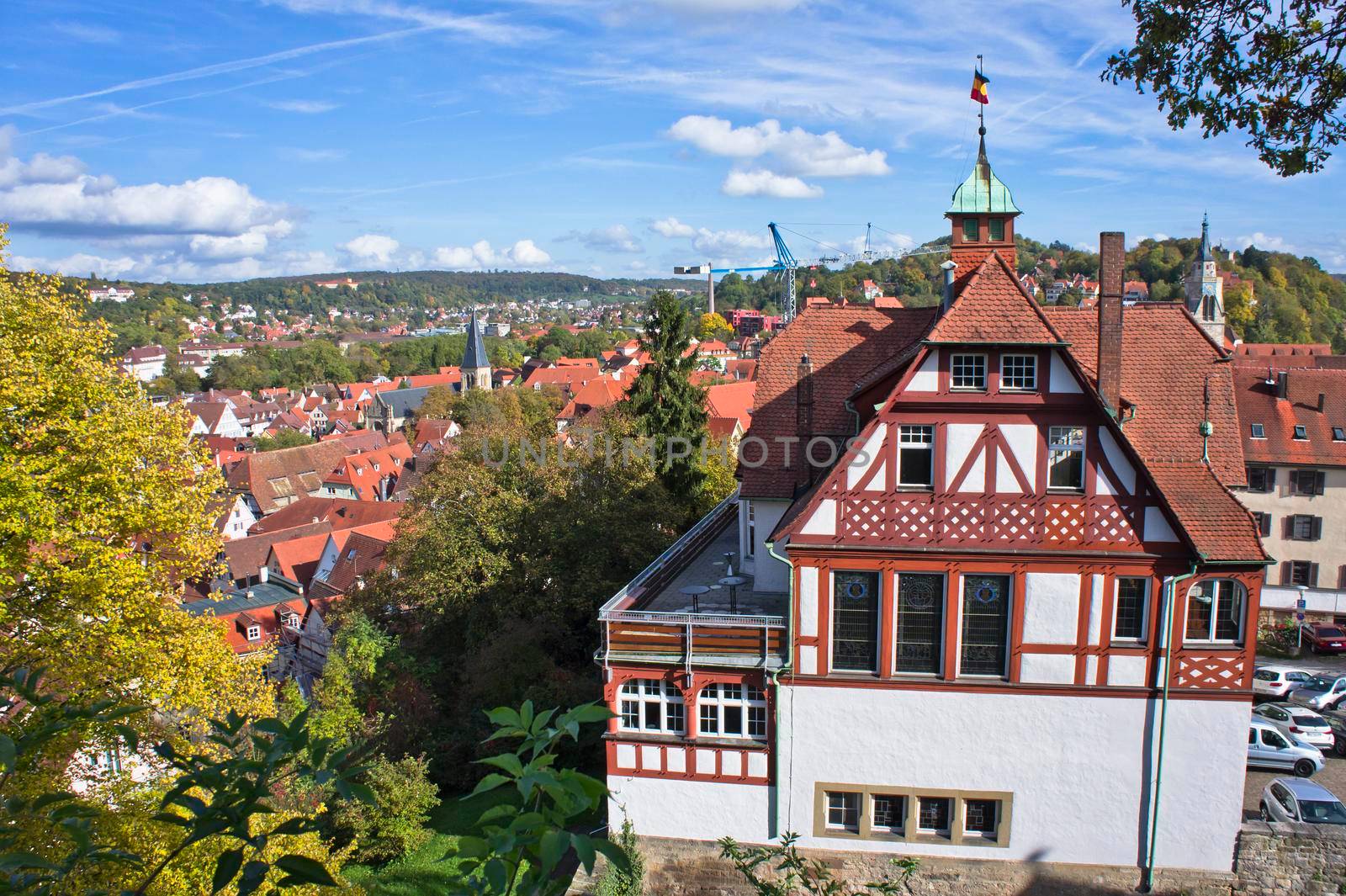 Tübingen, Old city view from the hill, Germany