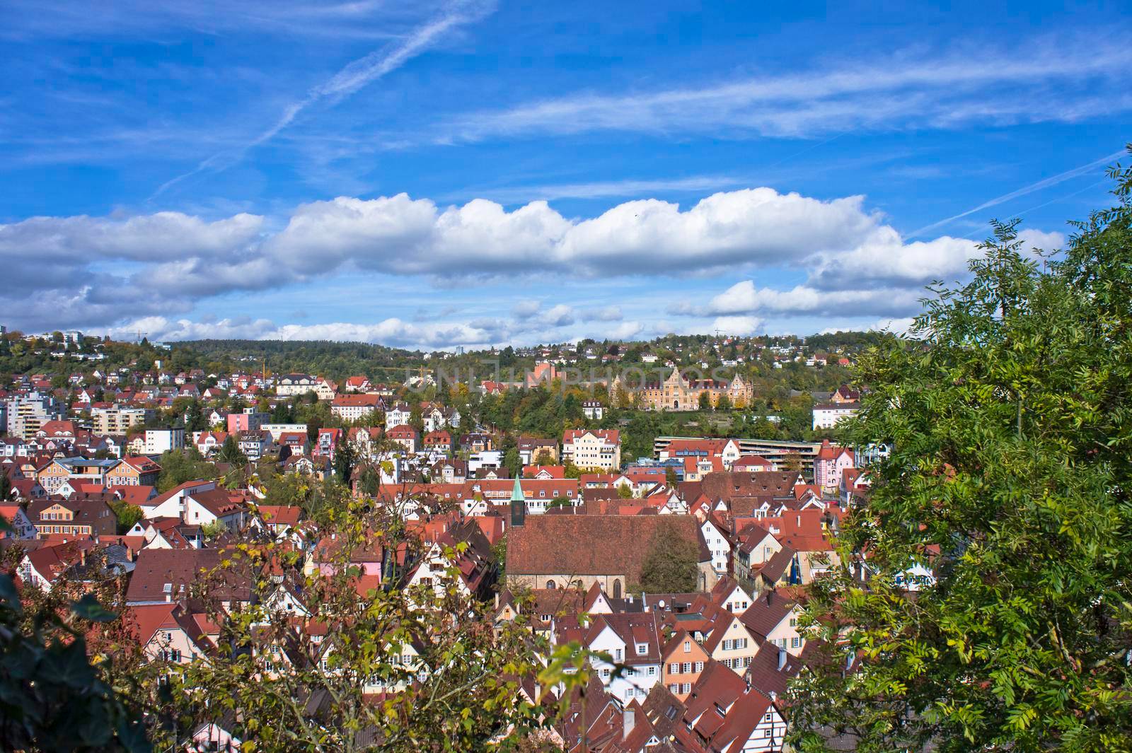 Tübingen, Old city view from the hill, Germany