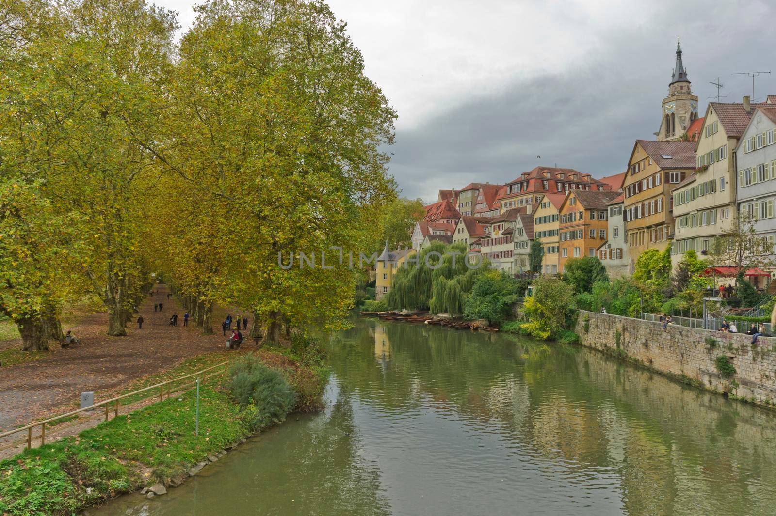 Tübingen, Old city view by the river, Germany