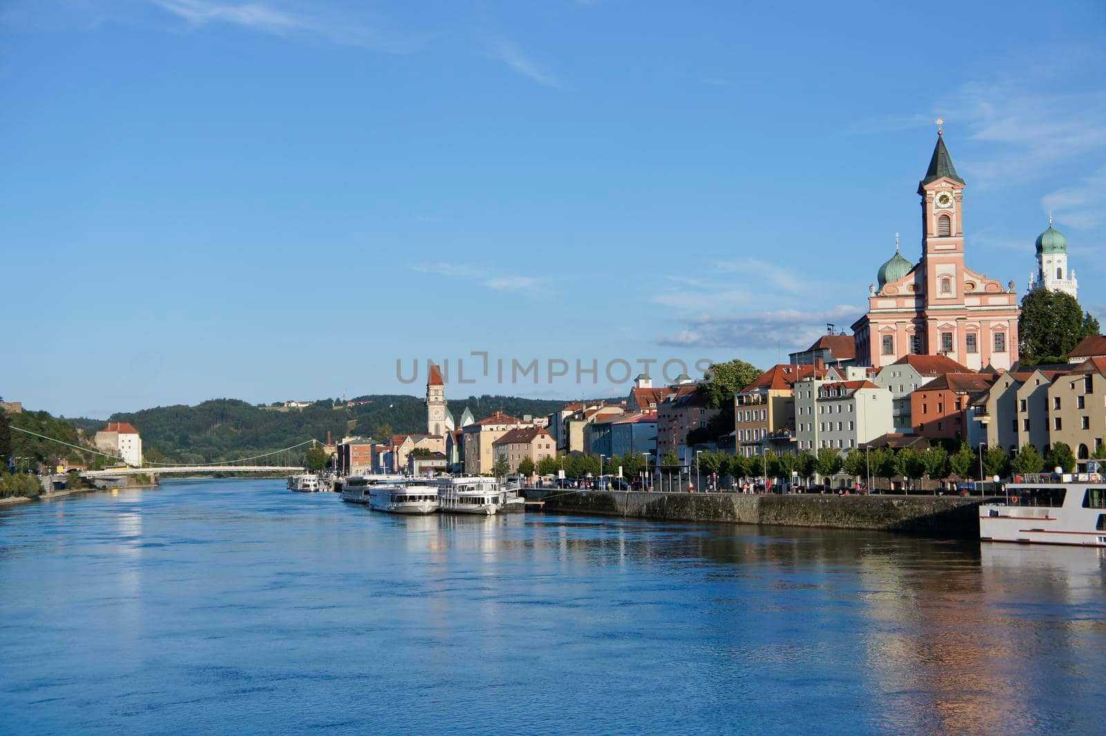 Passau, Old city view by the river, Bavaria, Germany, Europe