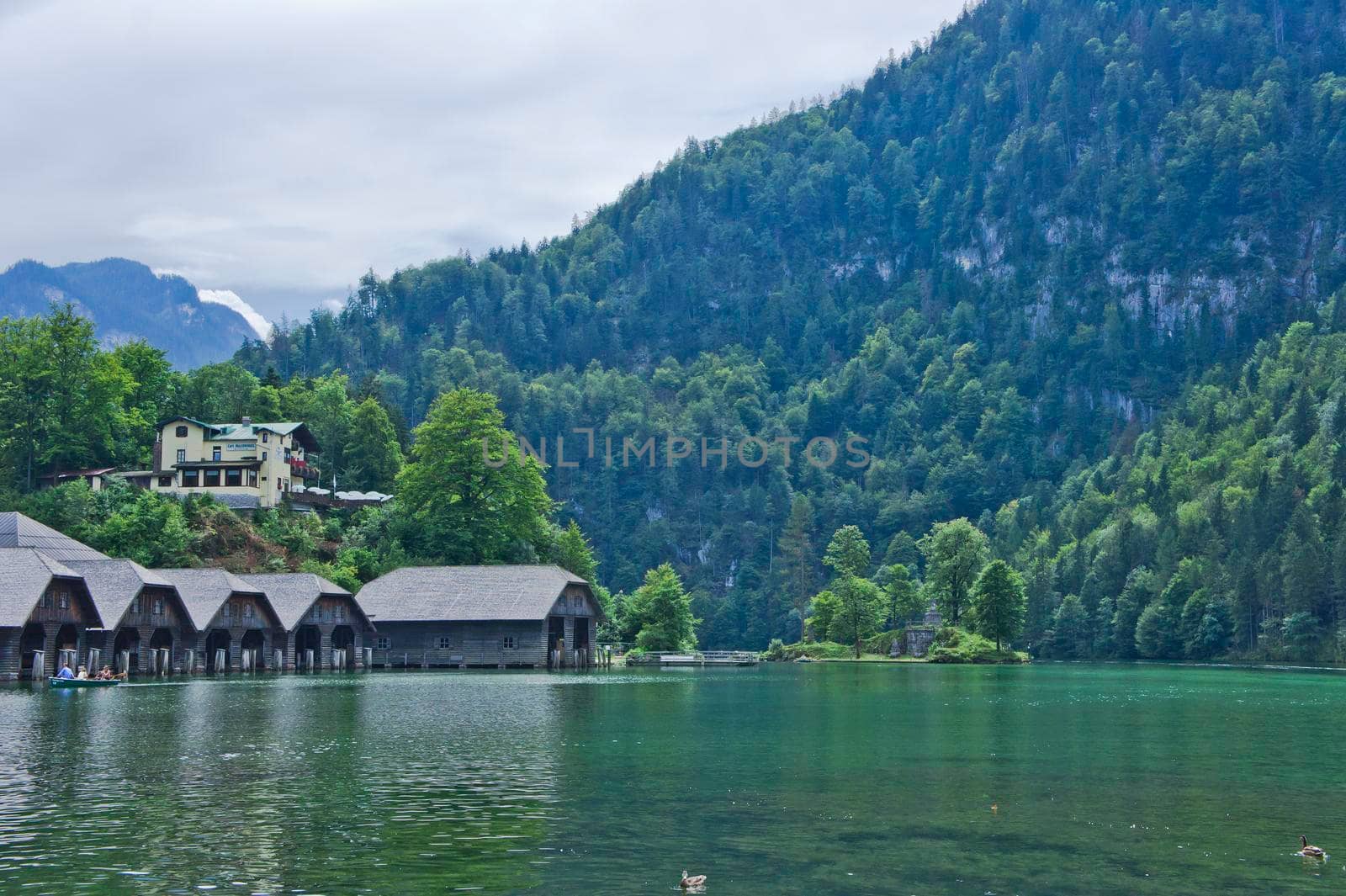 Konigssee, Natural lake landscape in Alps, Germany, Europe