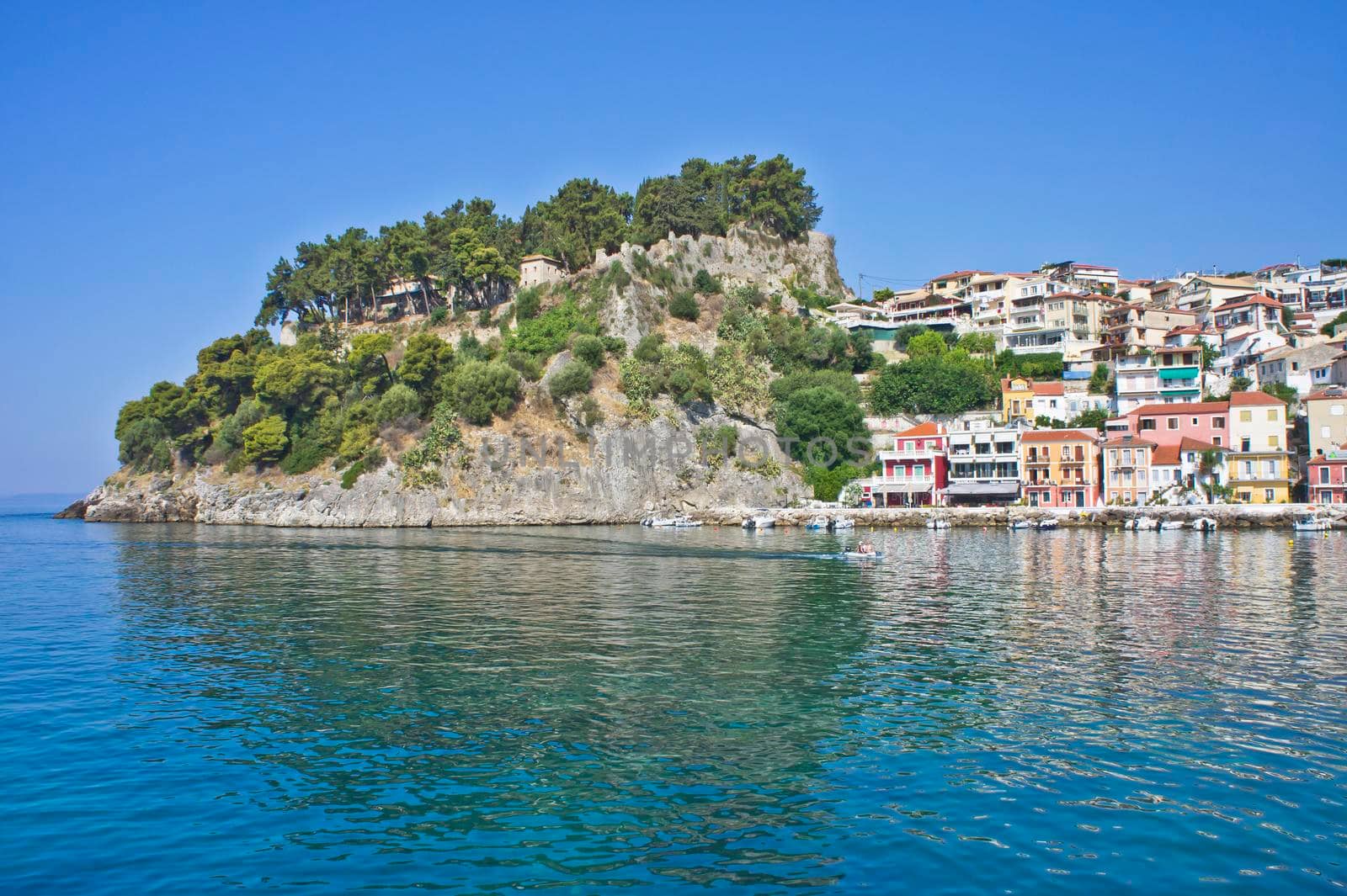 Parga, Old city view from a tourist boat, Epirus, Greece, Europe