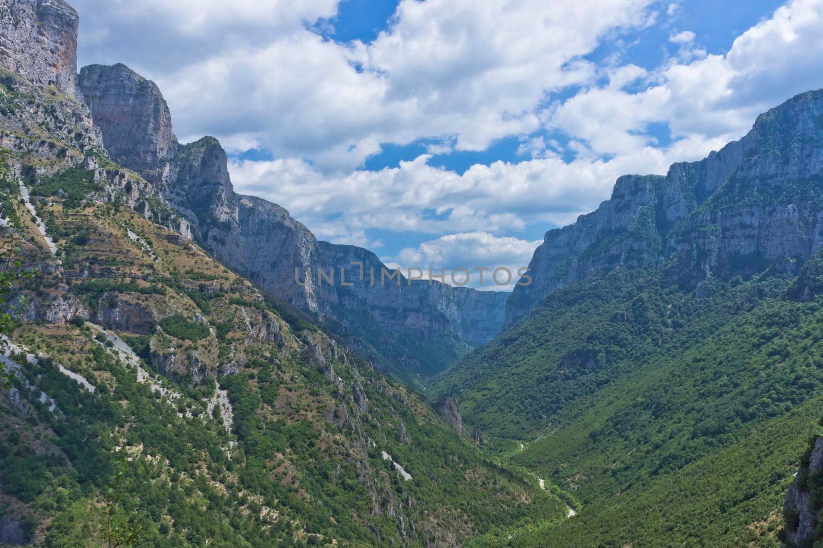 Vikos Gorge panoramic view, Epirus, Greece, Europe by giannakisphoto