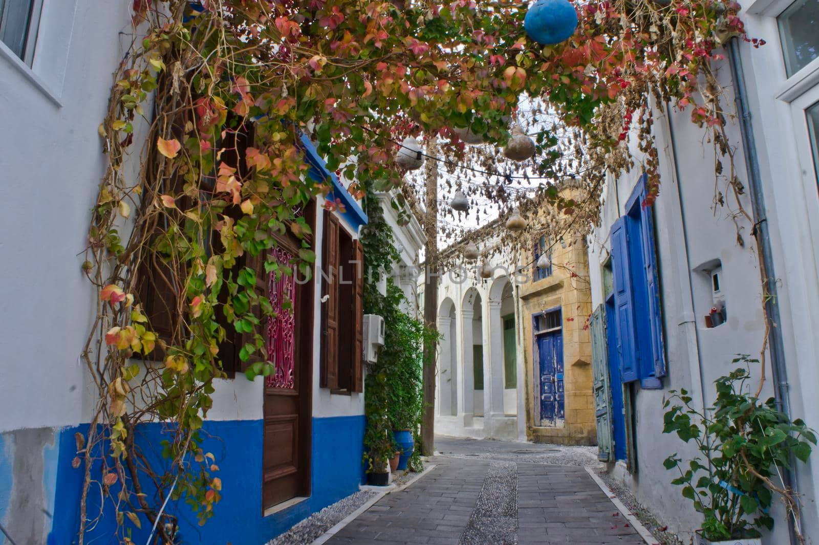 Rhodes Island, Koskinou Traditional Village street view, Greece, Europe