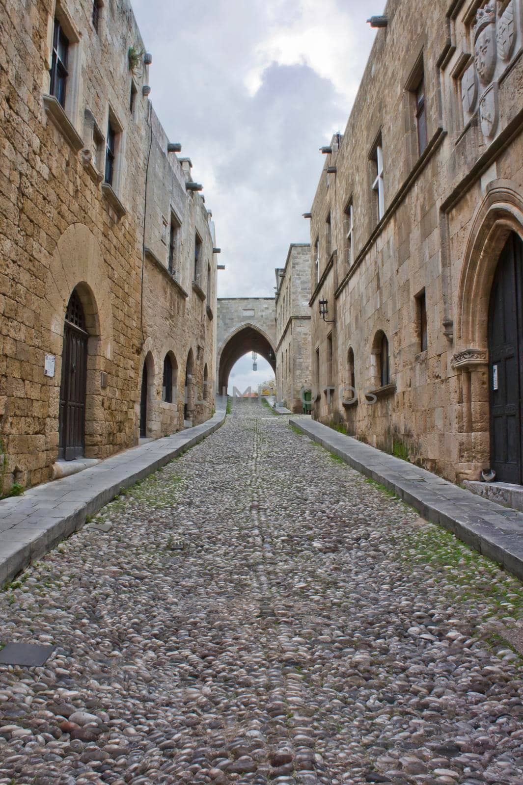 Rhodes Island, Old city, Street of the Knights view, Greece, Europe