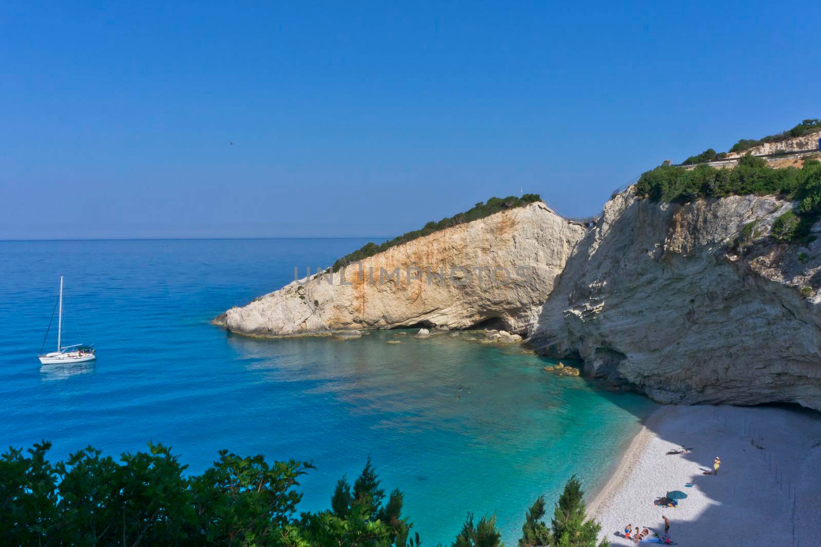 Lefkada Island, Porto Katsiki Beach view, Greece