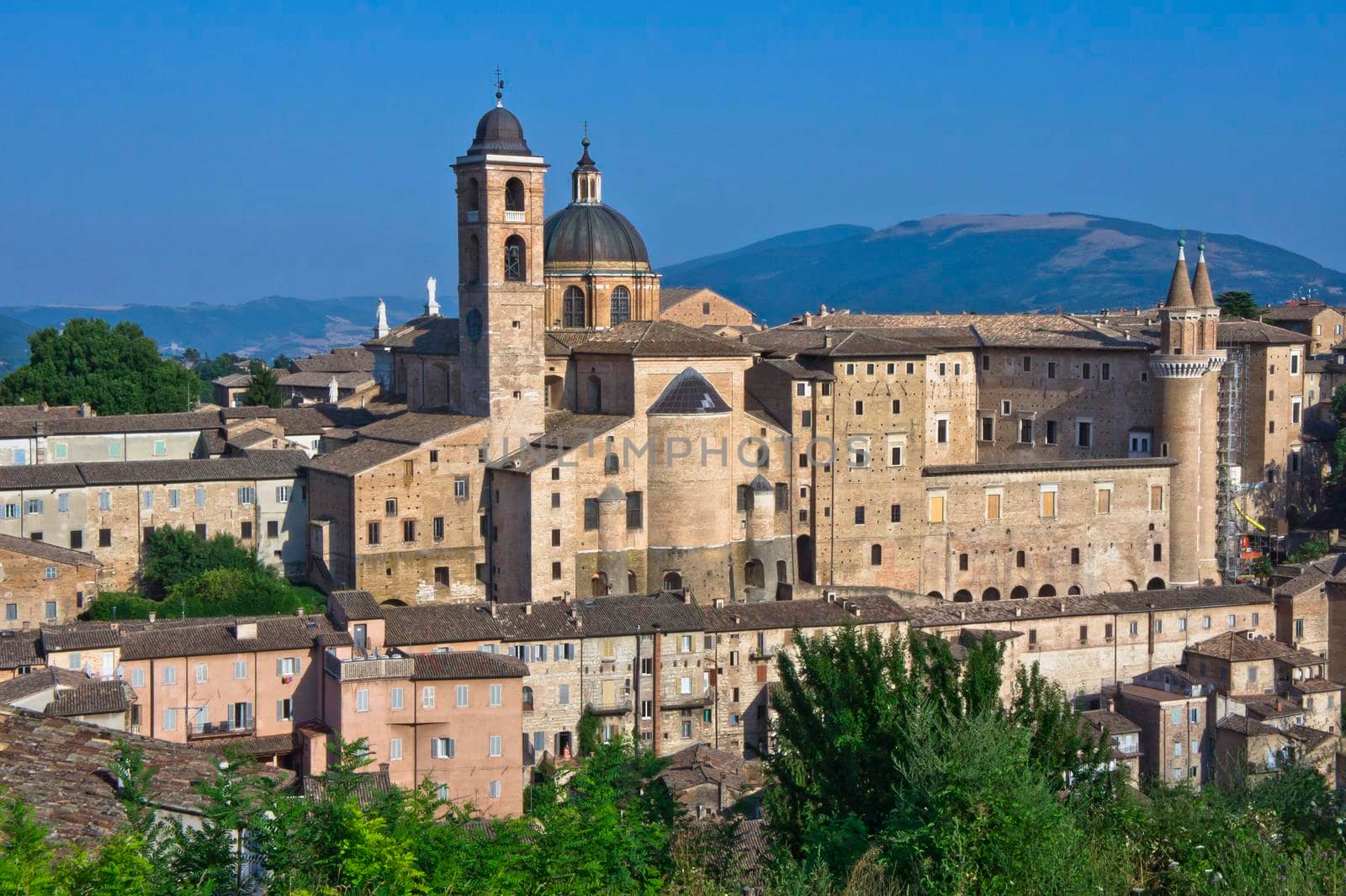 Urbino, Old city panoramic view, Italy, Europe