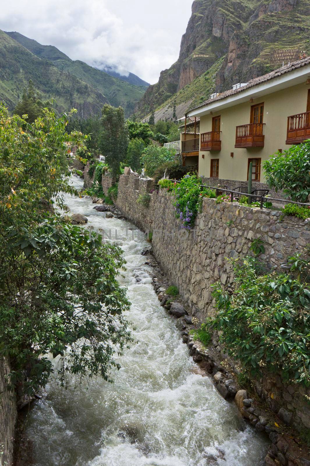 Sacred Valley, Ollantaytambo Ancient city view, Peru, South America