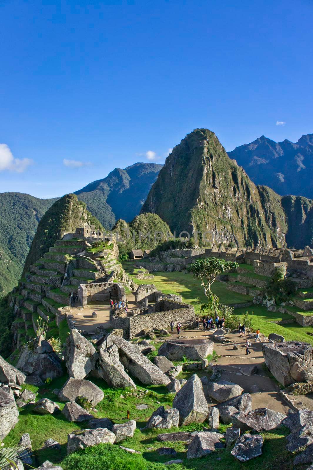 Machu Picchu on a sunny day, Peru, South America