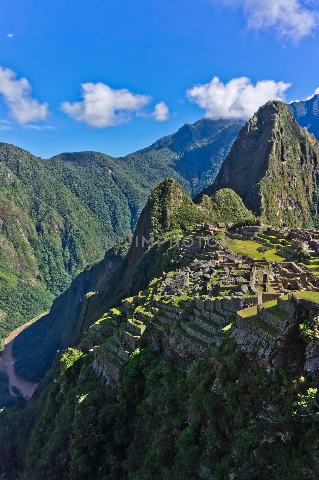 Machu Picchu on a sunny day, Peru, South America