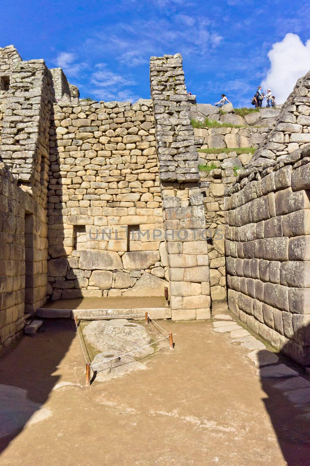 Temple of the Sun at Machu Picchu, Peru, South America by giannakisphoto