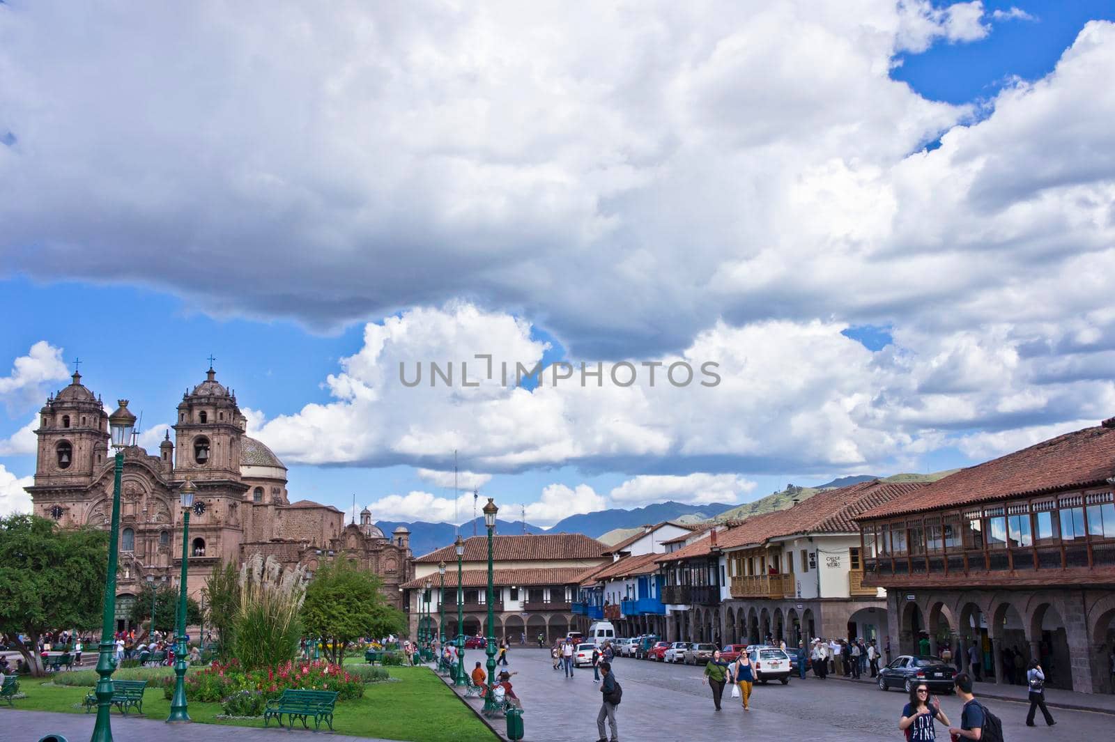 Cuzco, Plaza de Armas, Old city street view, Peru, South America