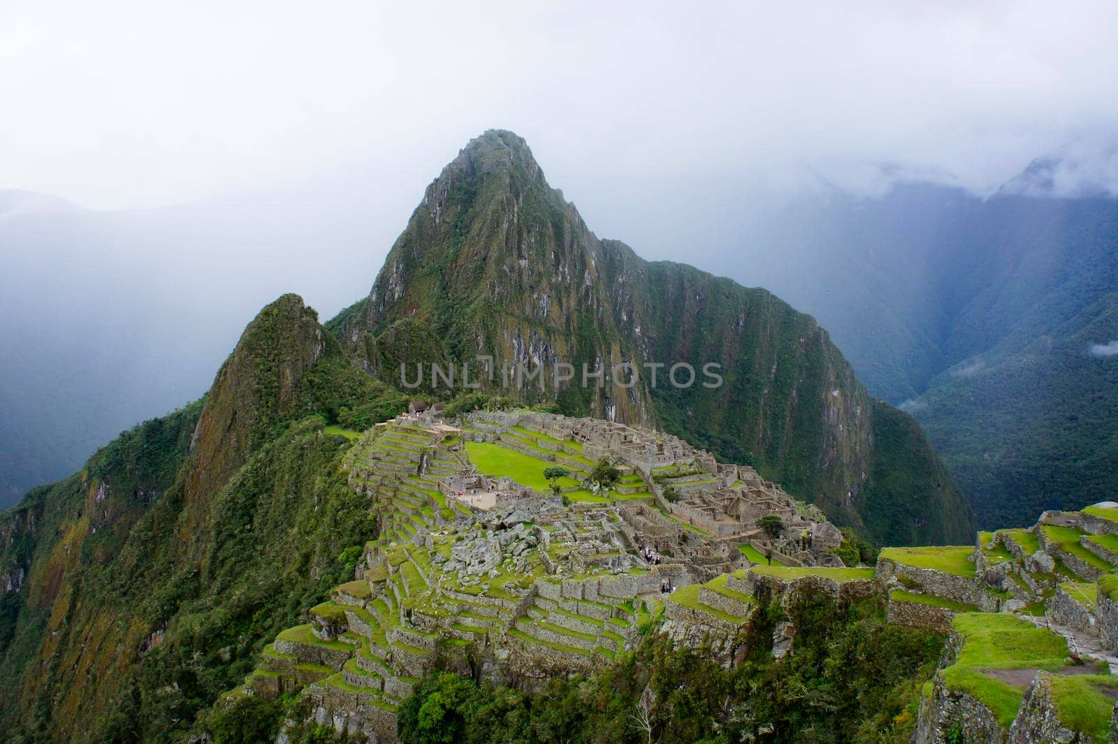 Machu Picchu, Cloudy day, Peru, South America