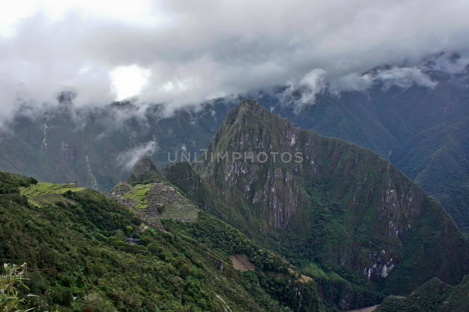 Machu Picchu, Cloudy day, Peru, South America by giannakisphoto