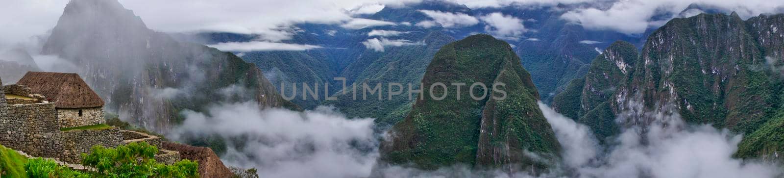 Machu Picchu, Cloudy day, Peru, South America