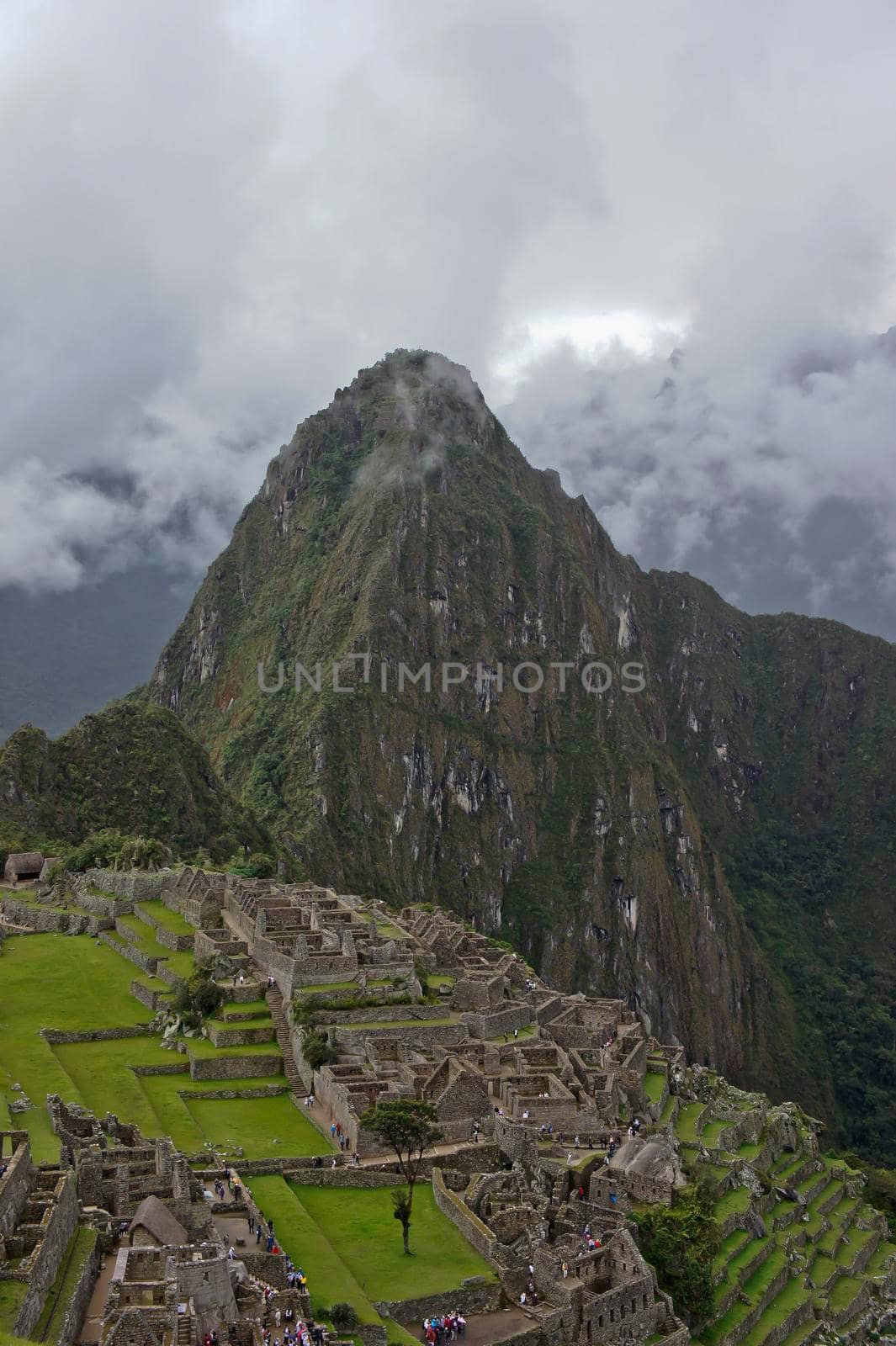 Machu Picchu, Cloudy day, Peru, South America