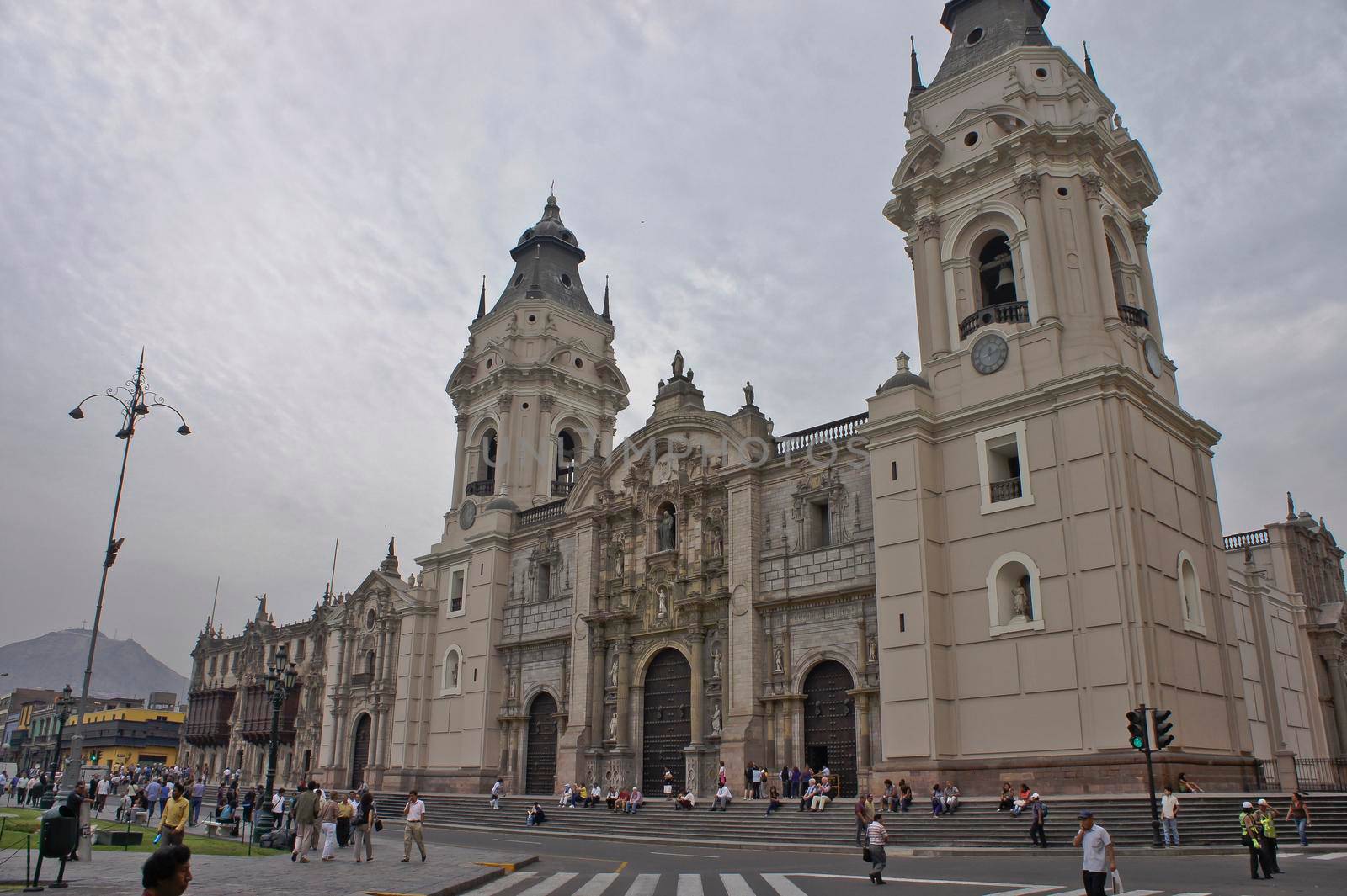 Lima, Old city street view, Peru, South America by giannakisphoto