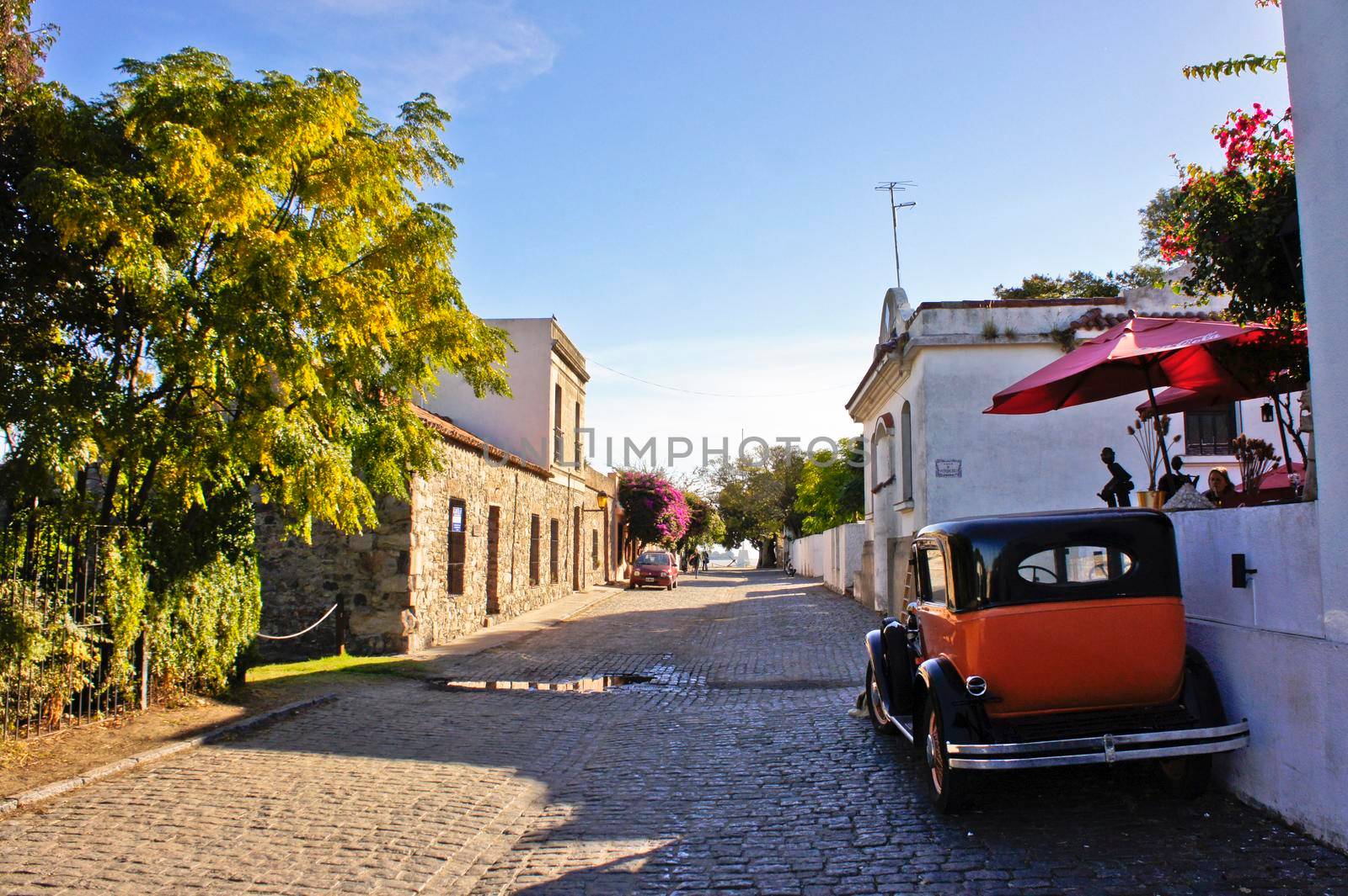 Colonia del Sacramento, Old city street view, Uruguay, South America