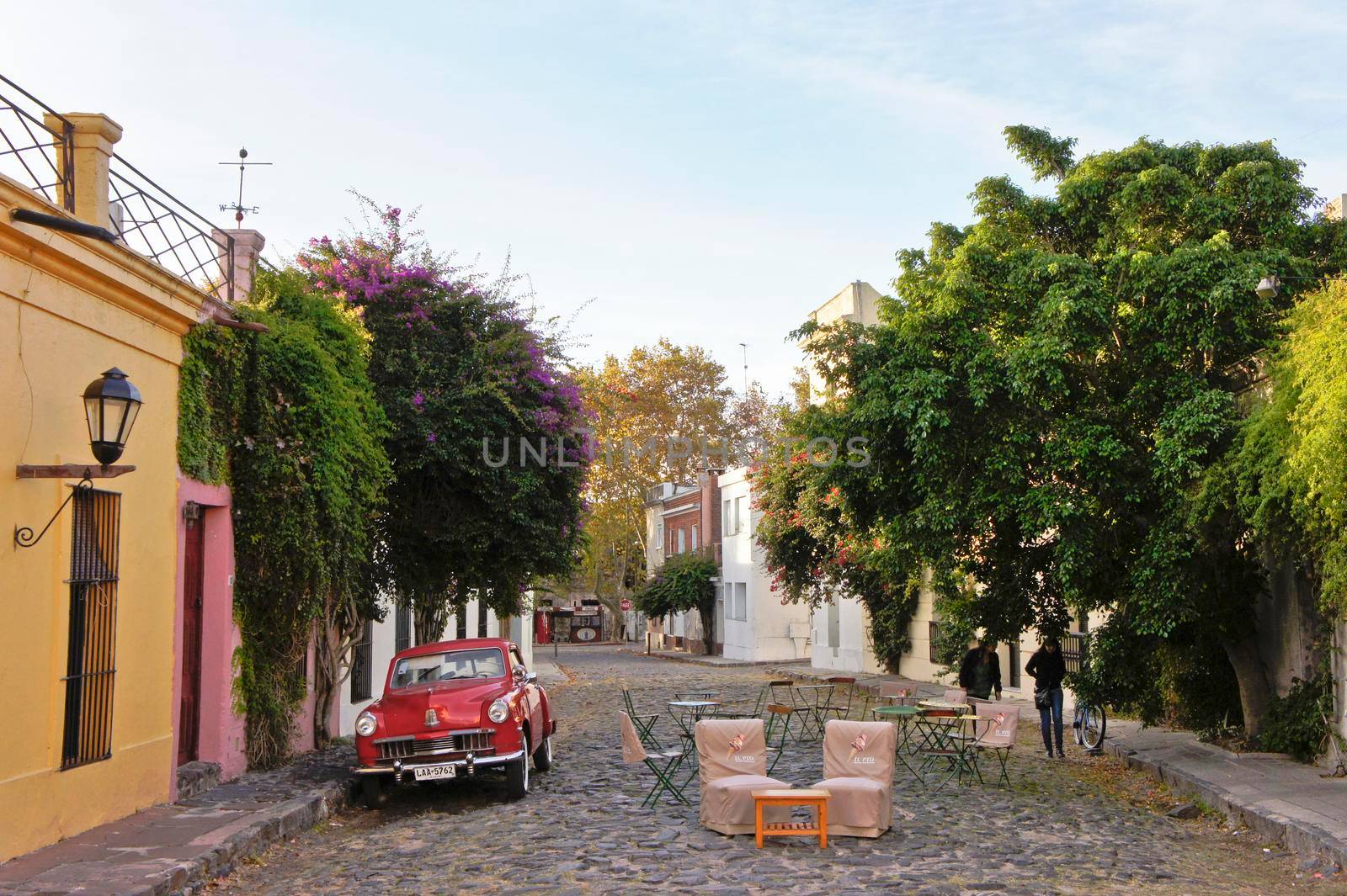 Colonia del Sacramento, Old city street view, Uruguay, South America