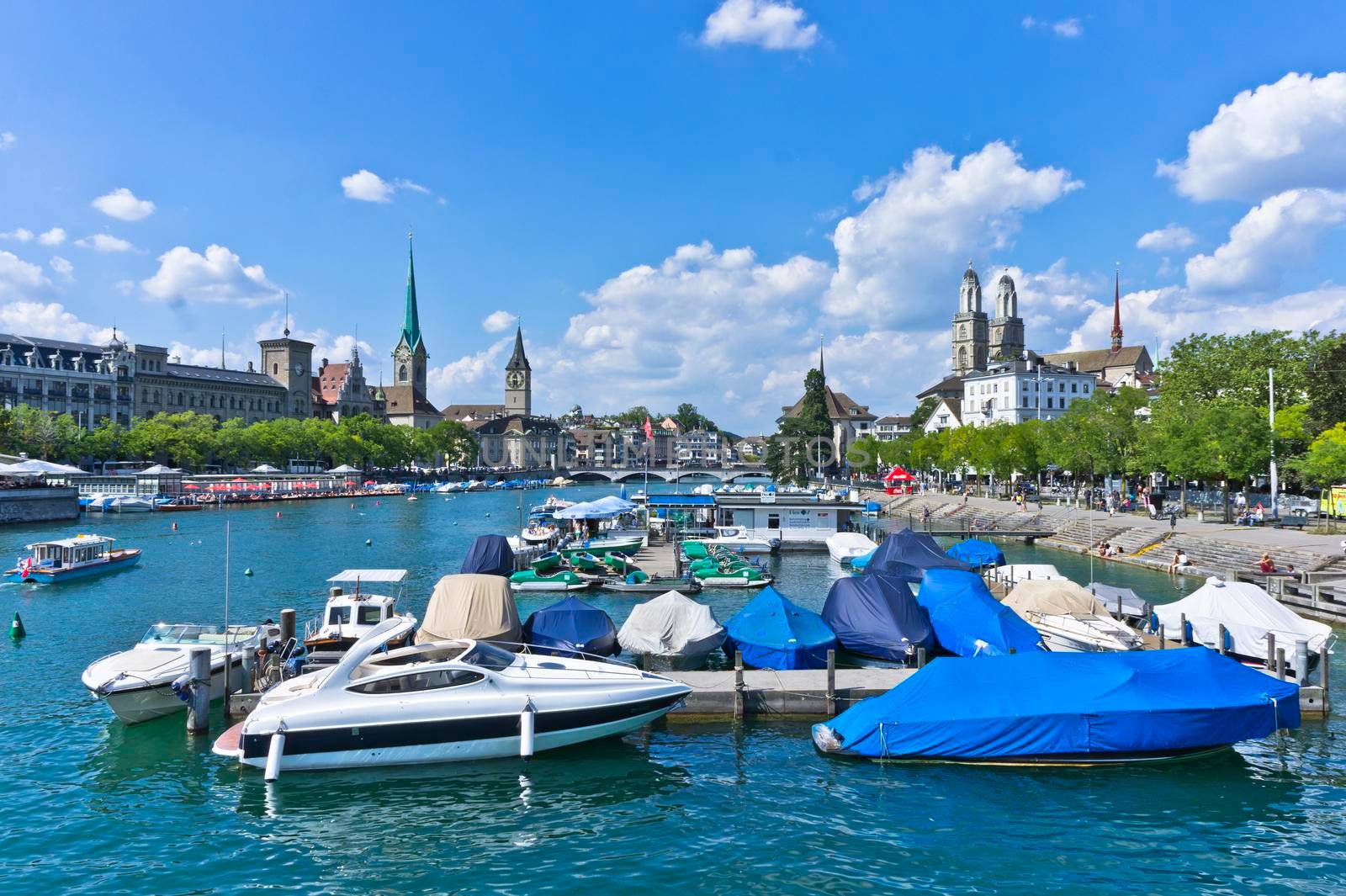 Zurich, Old city view by the lake, Switzerland, Europe