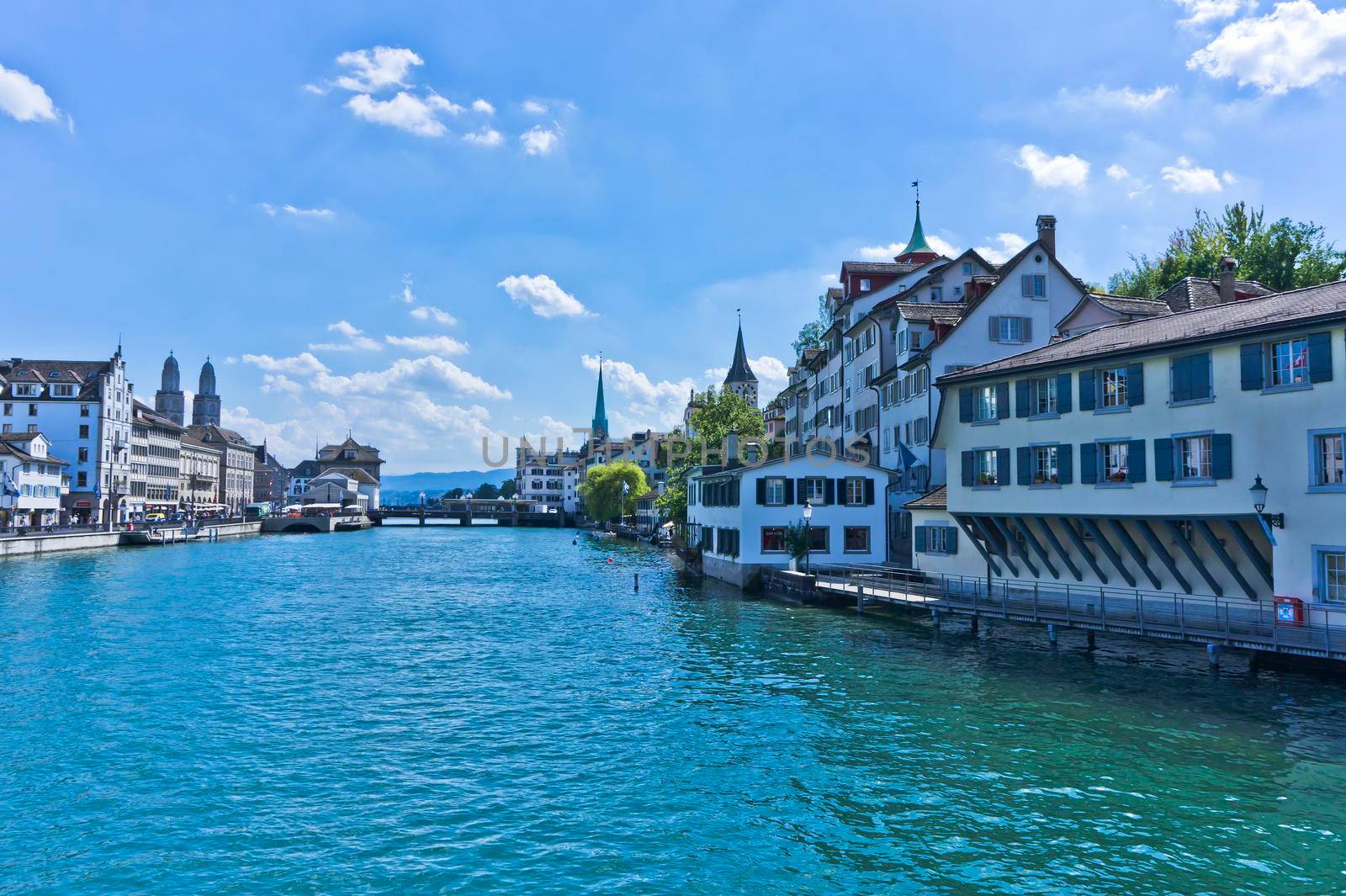 Zurich, Old city view by the lake, Switzerland, Europe