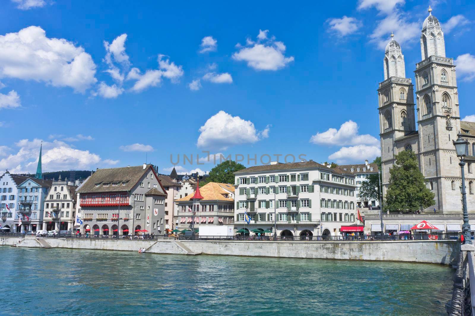 Zurich, Old city view by the lake, Switzerland, Europe