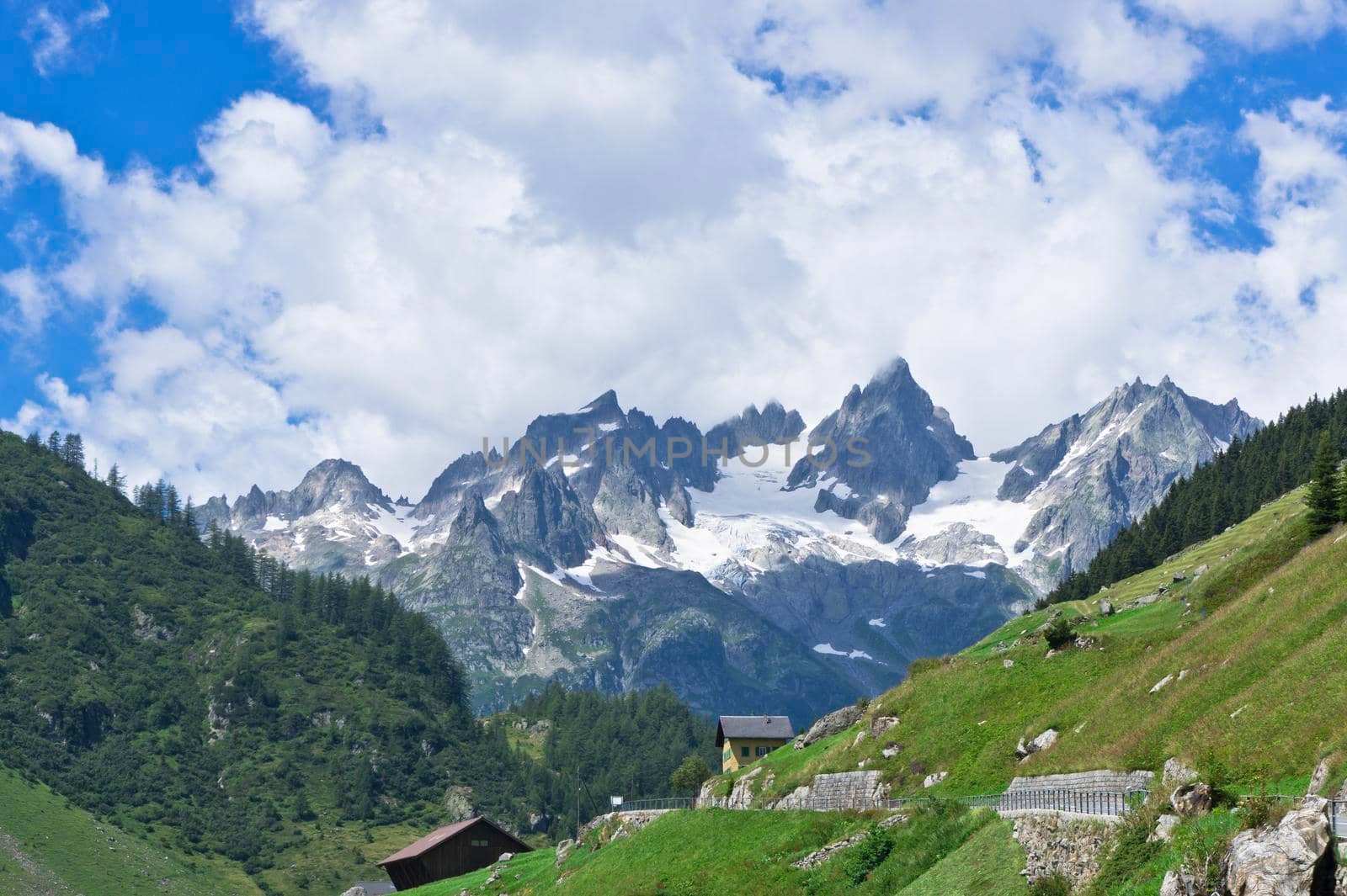 Susten Pass, Road Through Alps, Switzerland, Europe