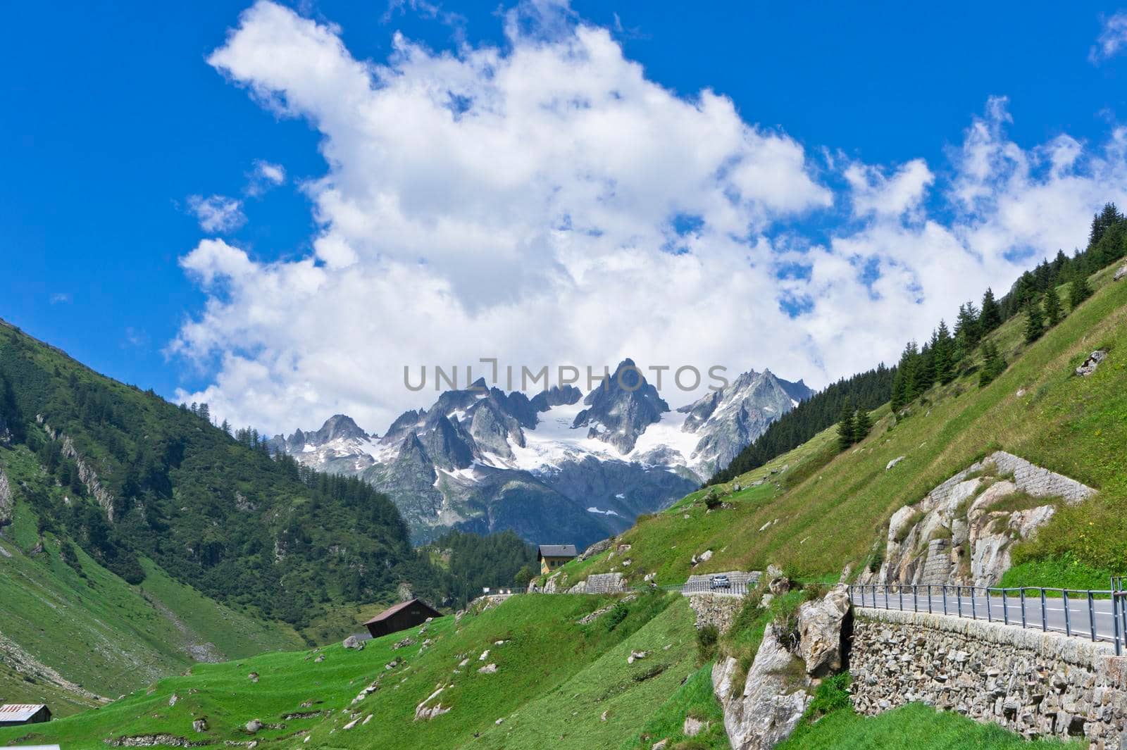 Susten Pass, Road Through Alps, Switzerland, Europe