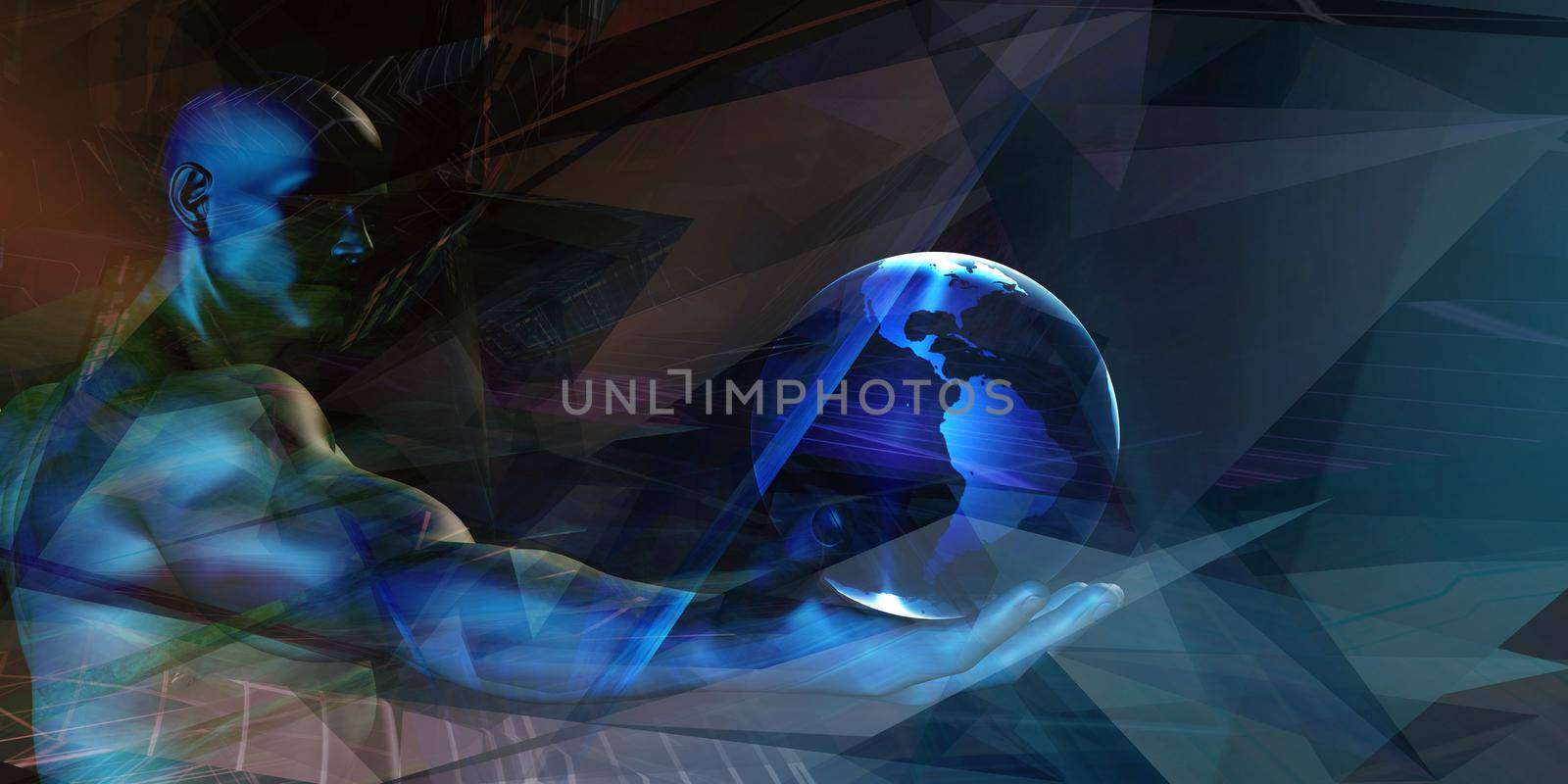 Futuristic Background Abstract Concept as a Art