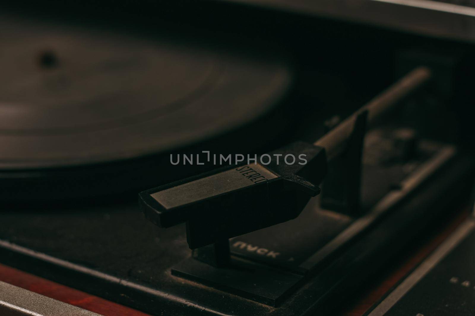 retro turntable gramophone nostalgia entertainment old technology. High quality photo