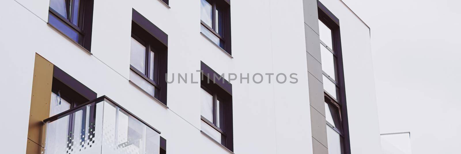 Contemporary european apartment blocks, residential architecture and modern real estate concept