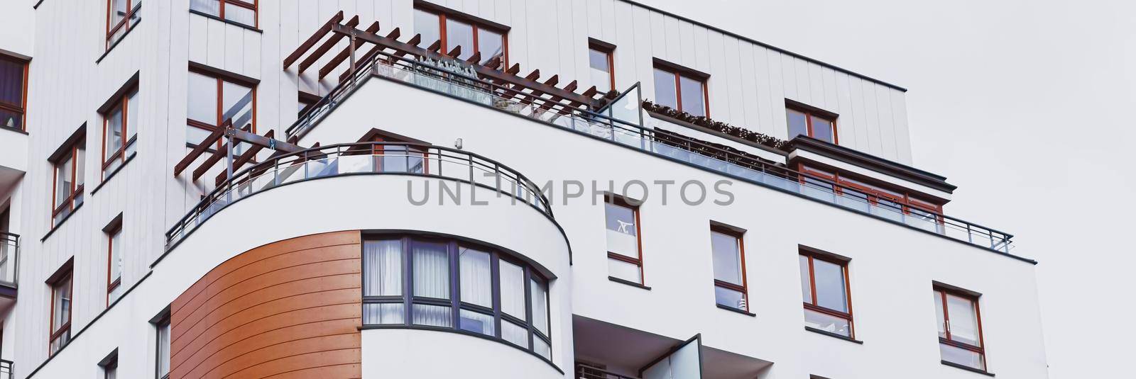 Contemporary european apartment blocks, residential architecture and modern real estate concept