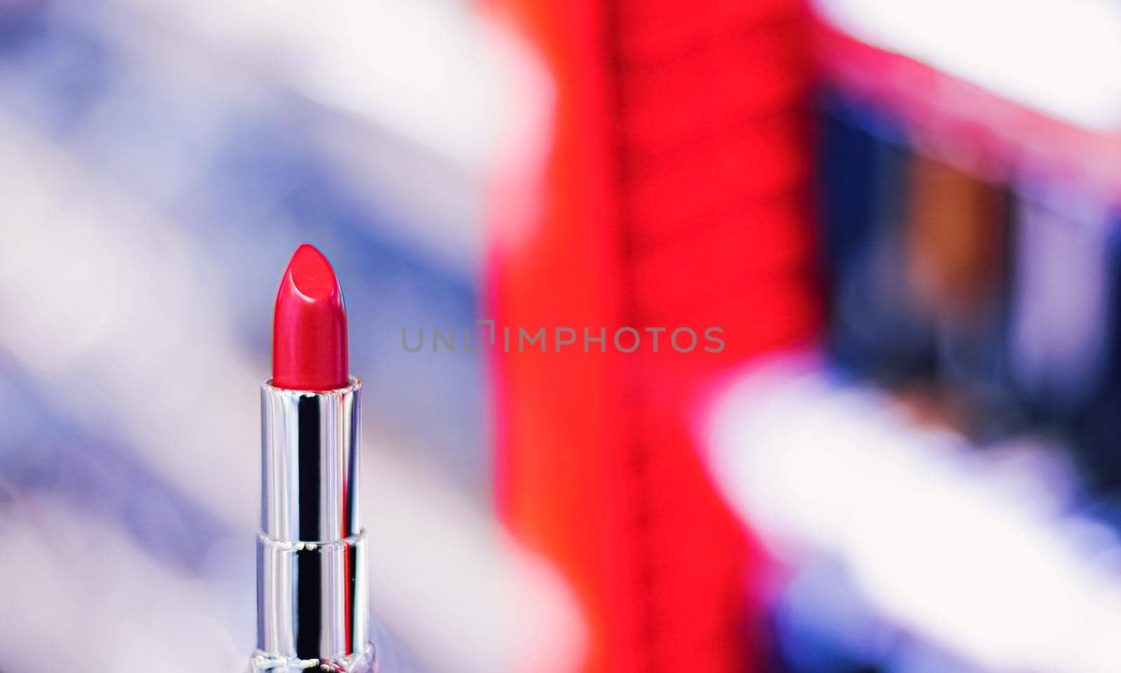 Red lipstick, makeup product and luxury cosmetic brand