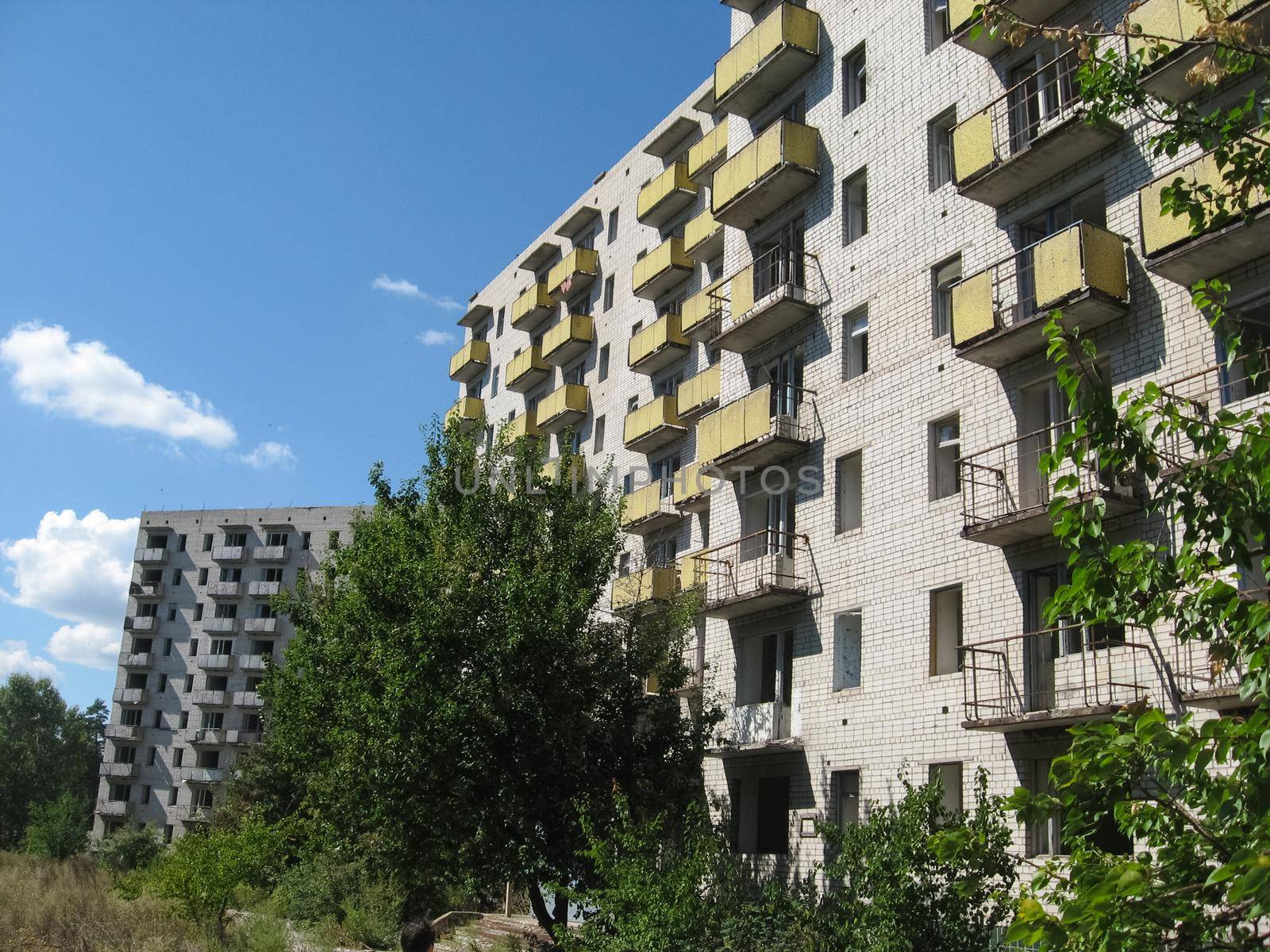 Abandoned residential buildings in village of Orbita near the Chyhyryn Nuclear Power Plant. Abandoned and destroyed. by DePo