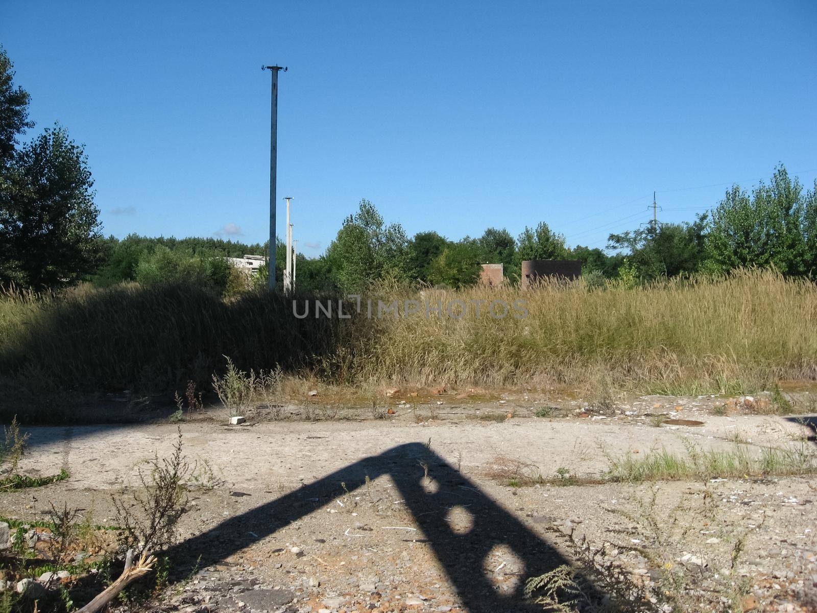 The building of the abandoned Ukrainian nuclear power plant Chigirinskaya. The ruins of buildings and structures. Chyhyryn Nuclear Power Plant